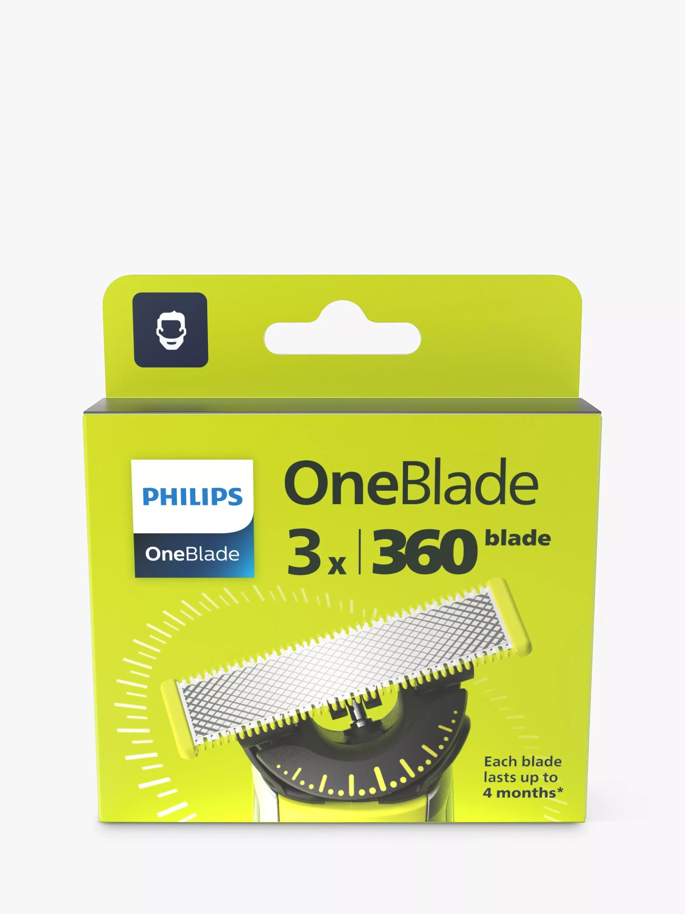 Philips OneBlade 360 replacement blades pack of 3, UK version