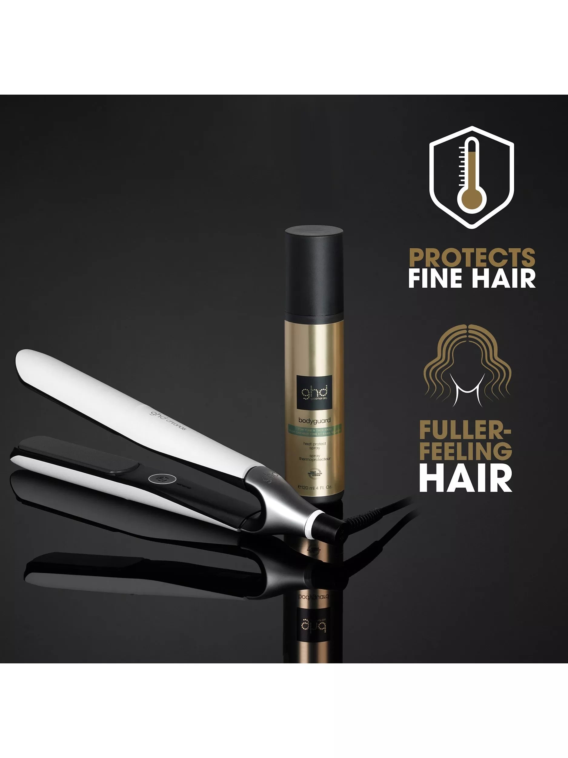 ghd heat protect spray for fine and thin hair 120ml, UK version