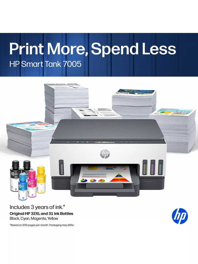 HP Smart Tank 7005 all-in-one wireless printer - British product
