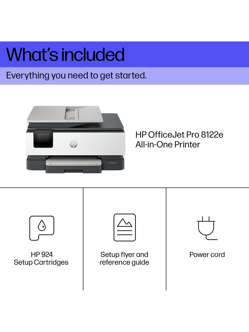 HP OfficeJet Pro 8122e wireless all-in-one printer, imported from the UK