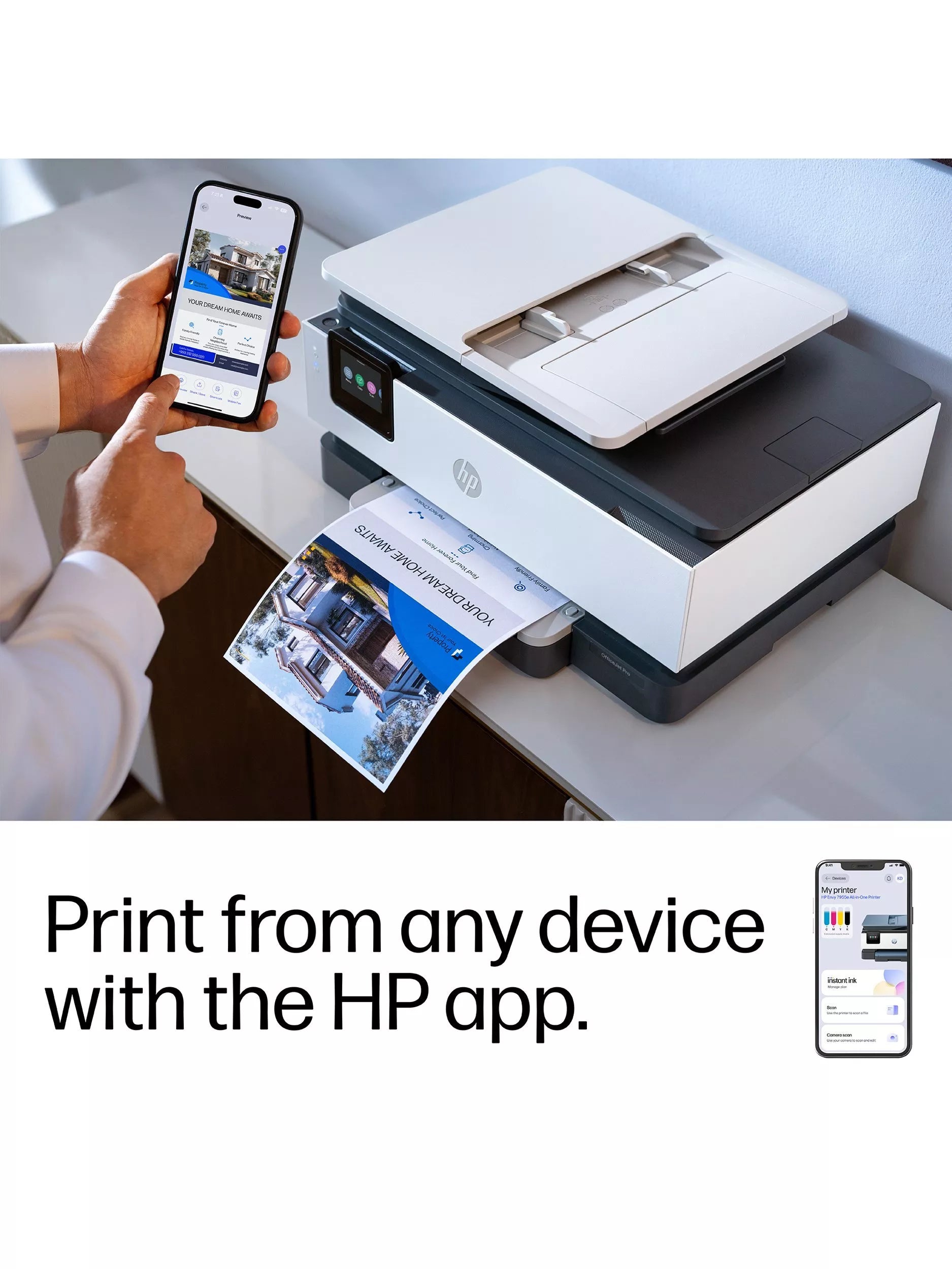 HP OfficeJet Pro 8132e all-in-one wireless printer with touch screen, UK version