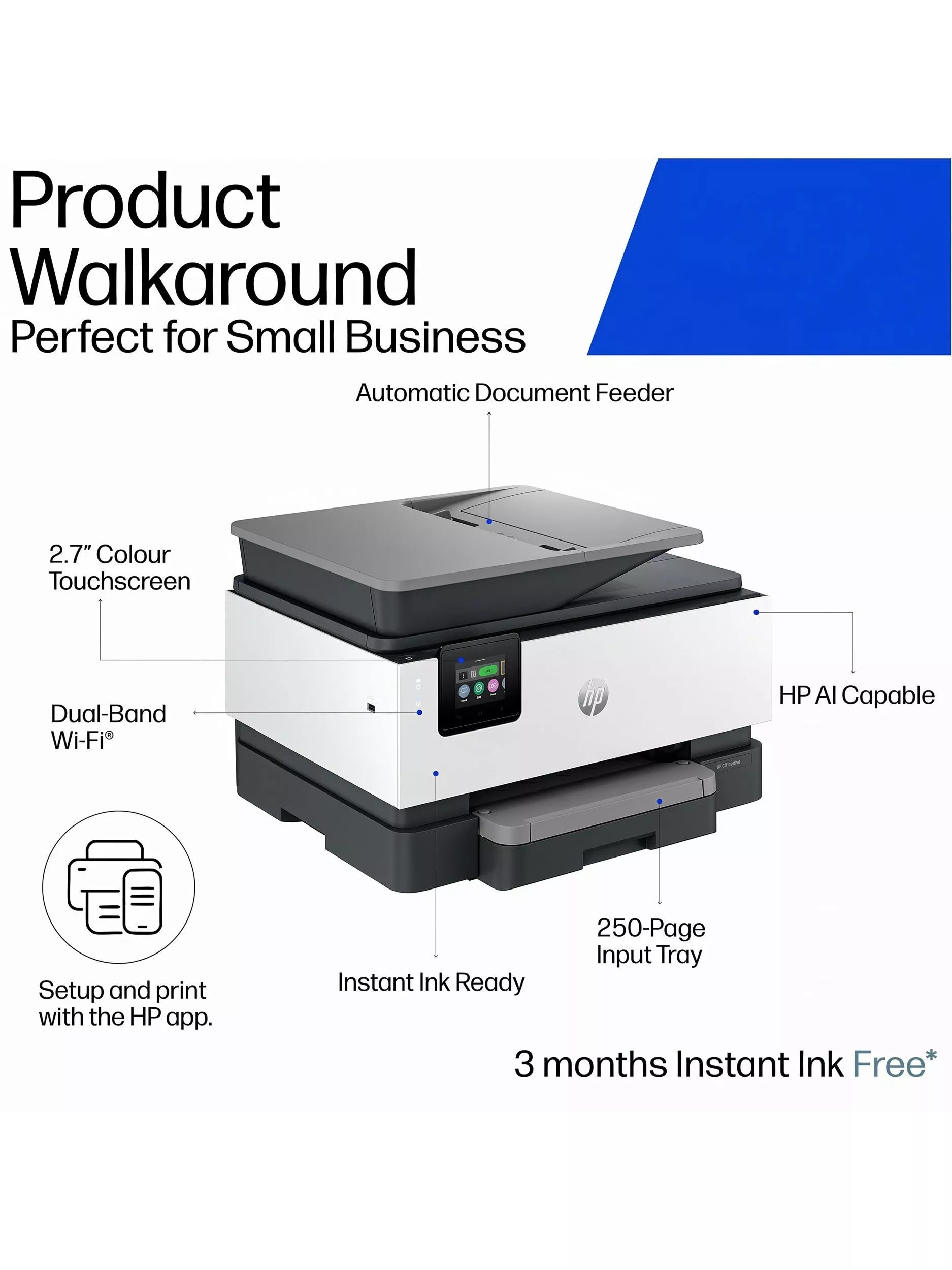 HP OfficeJet Pro 9120e all-in-one printer - British product