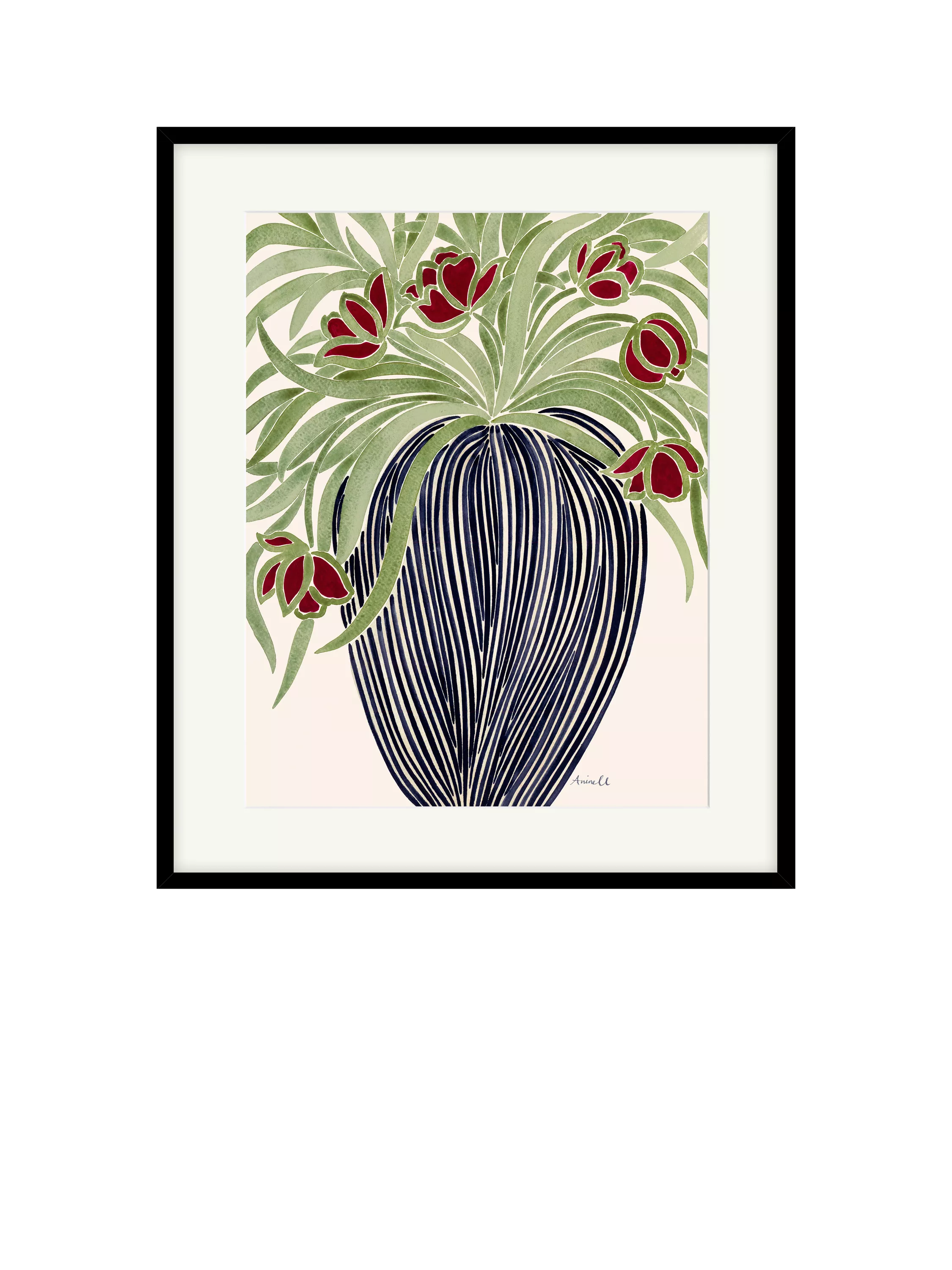 John Lewis La Poire May Tulips framed print 40x50cm (British brand)