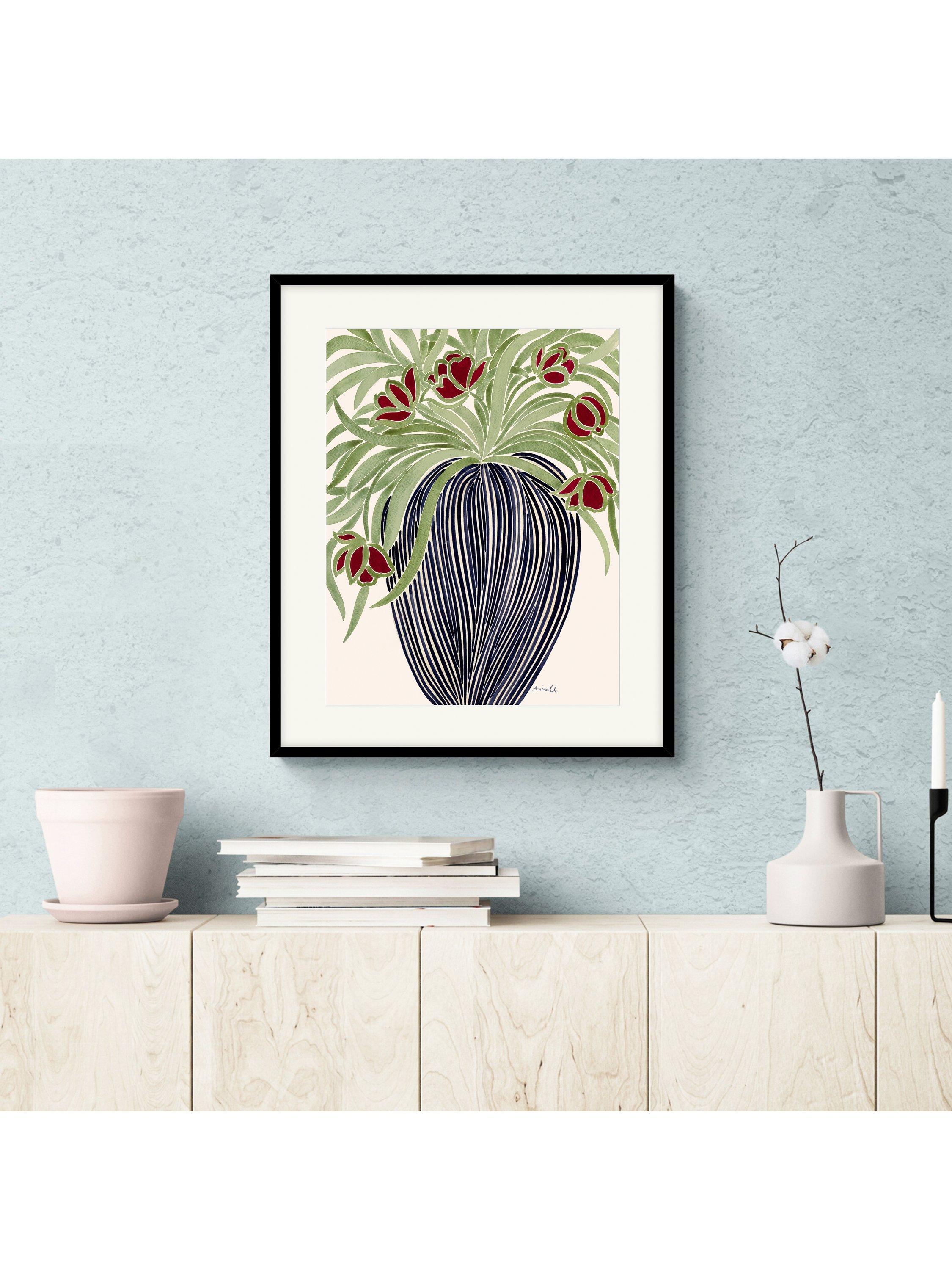 John Lewis La Poire May Tulips framed print 40x50cm (British brand)