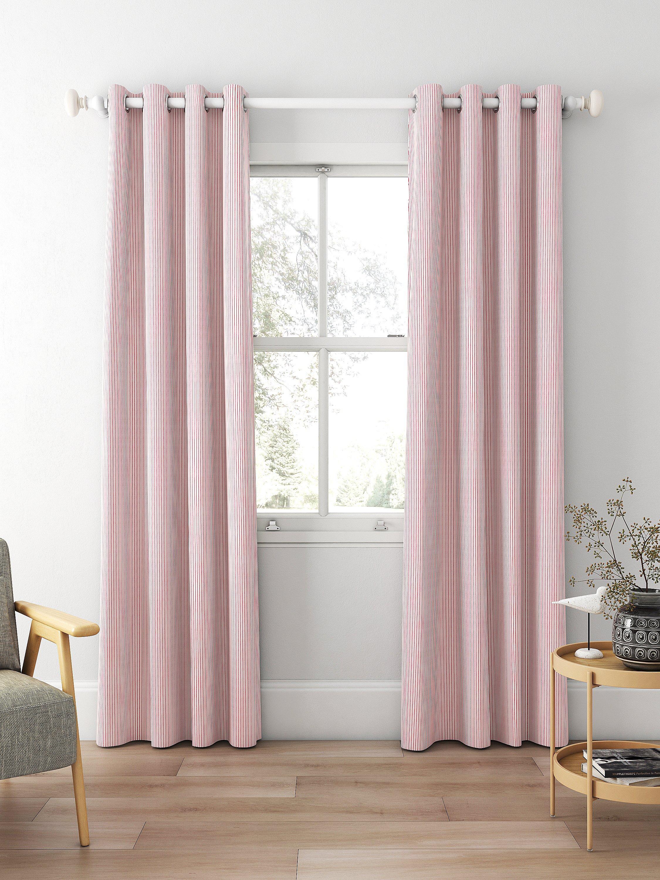 Clarke & Clarke Sutton red curtain fabric 140cm - British product