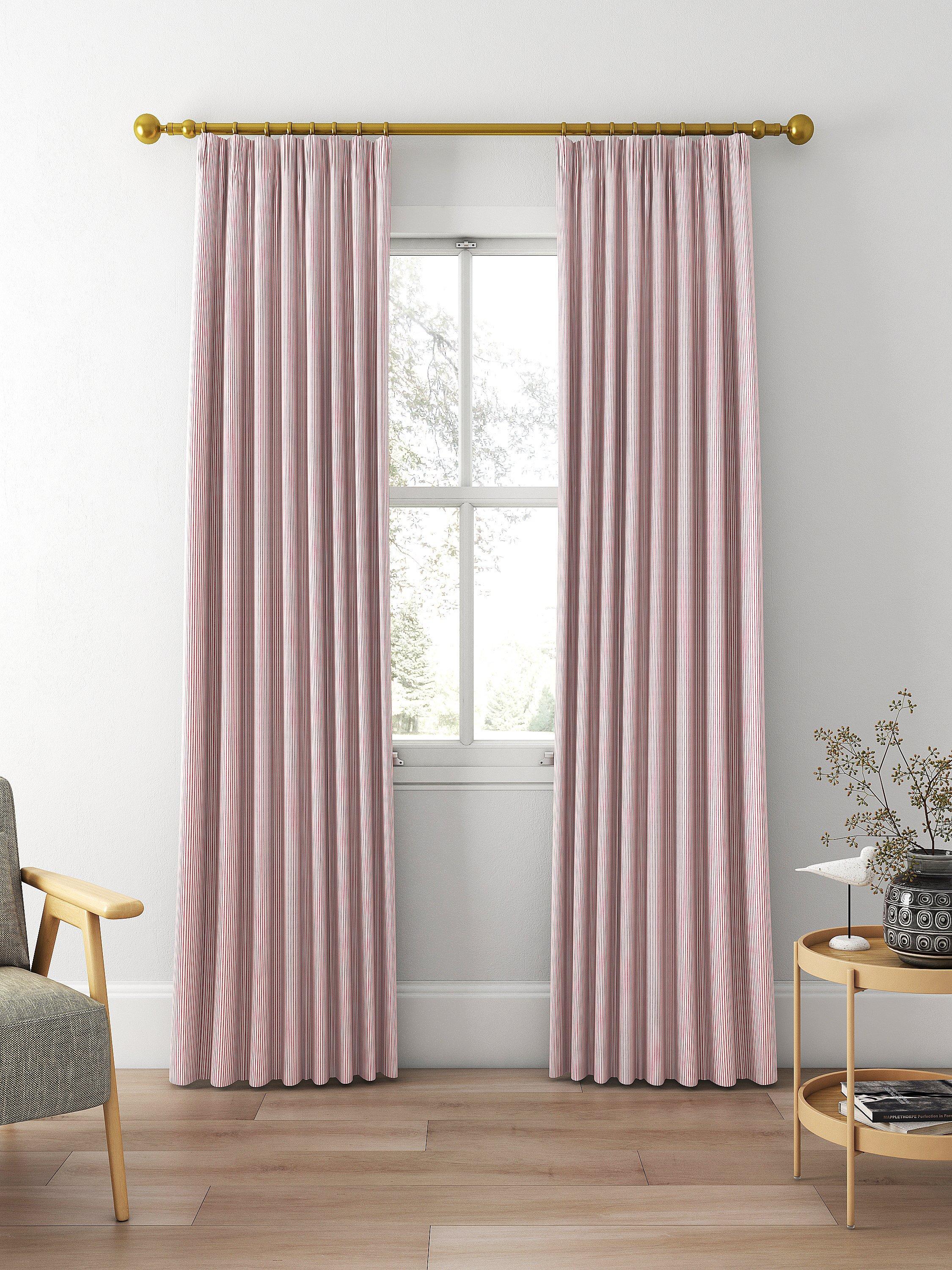 Clarke & Clarke Sutton red curtain fabric 140cm - British product