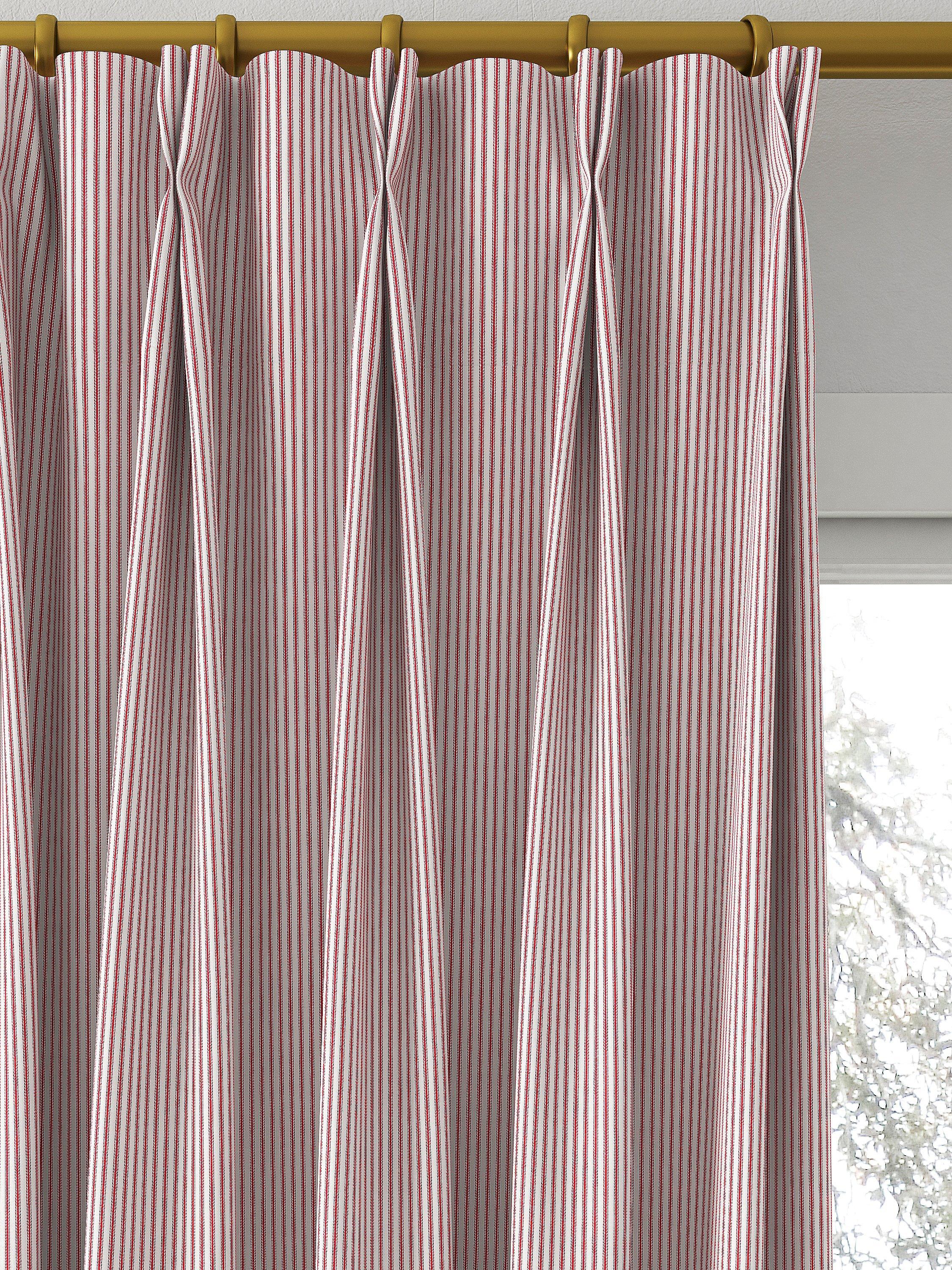 Clarke & Clarke Sutton red curtain fabric 140cm - British product