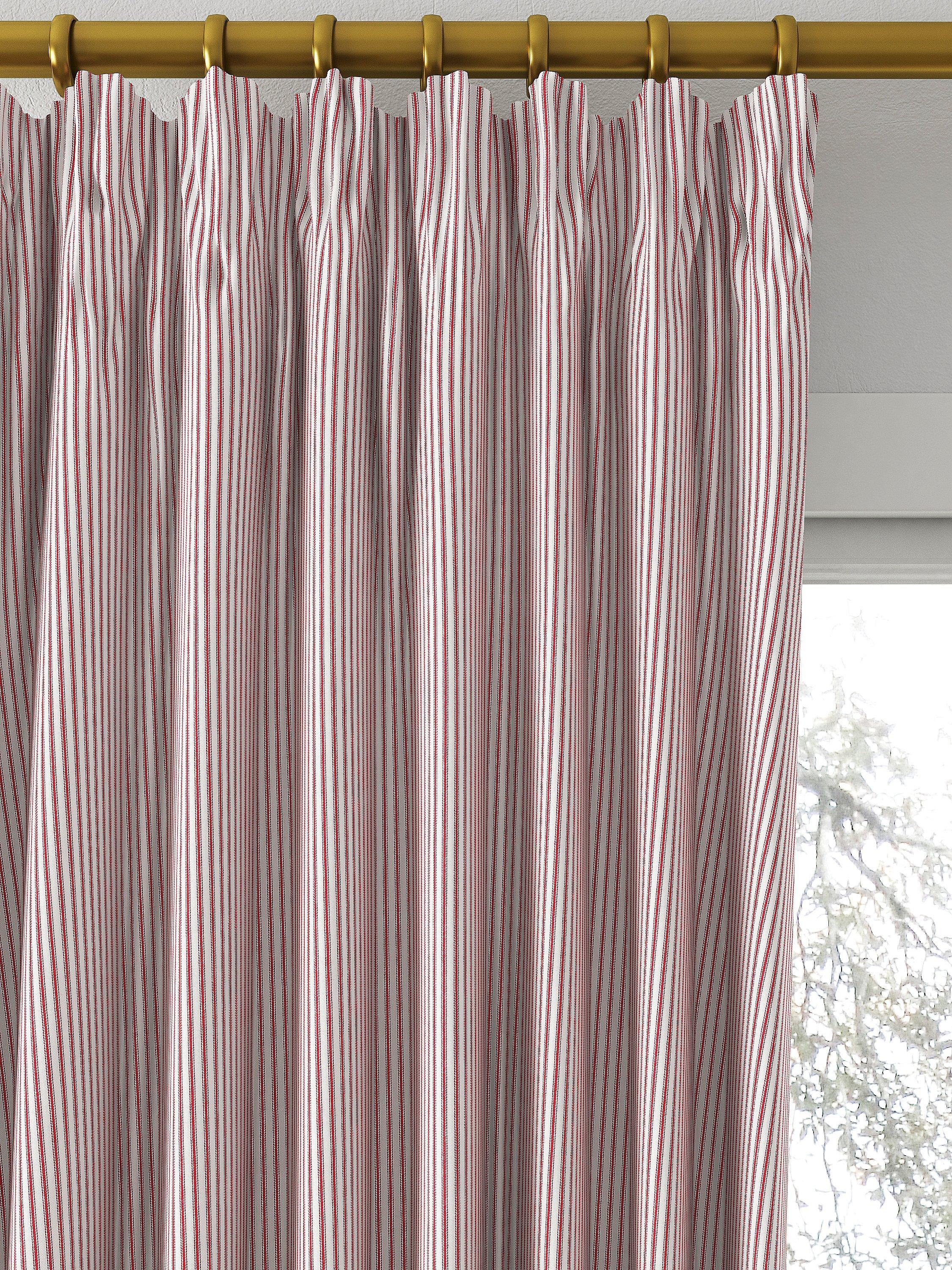 Clarke & Clarke Sutton red curtain fabric 140cm - British product