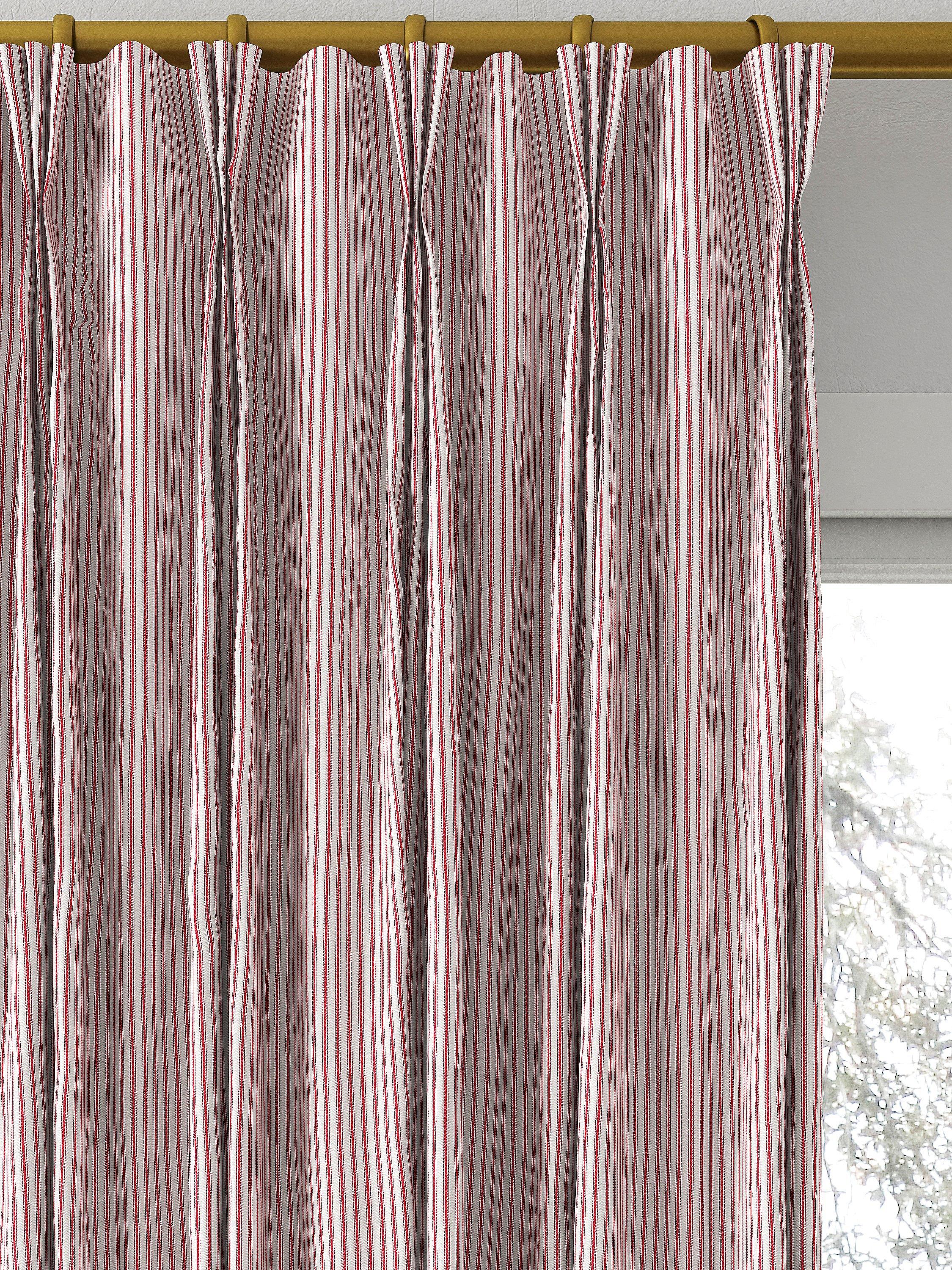 Clarke & Clarke Sutton red curtain fabric 140cm - British product