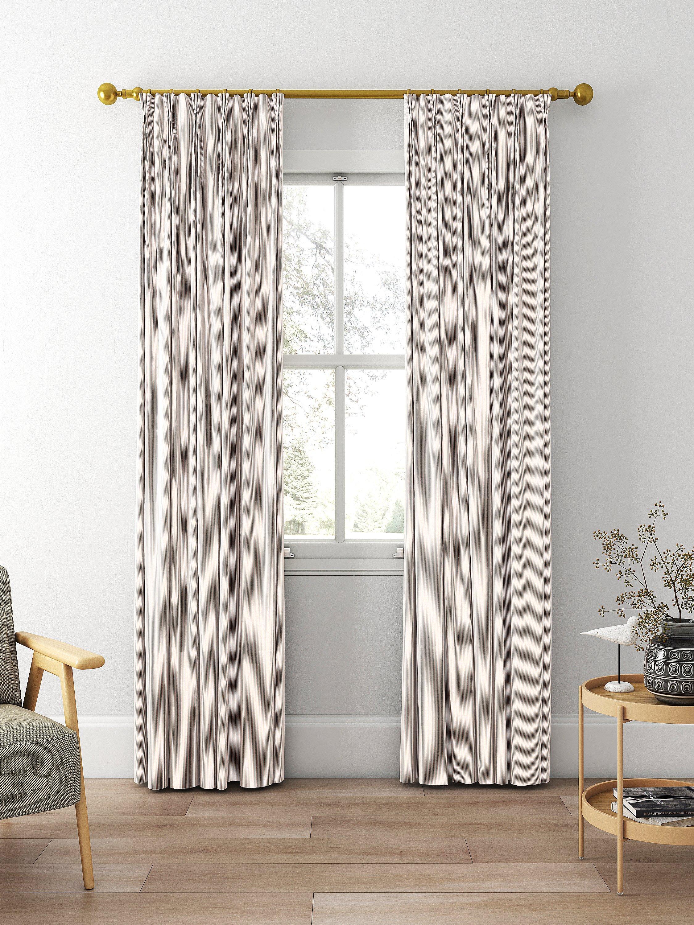 Clarke & Clarke Breton made to measure curtains blush stripe, UK version