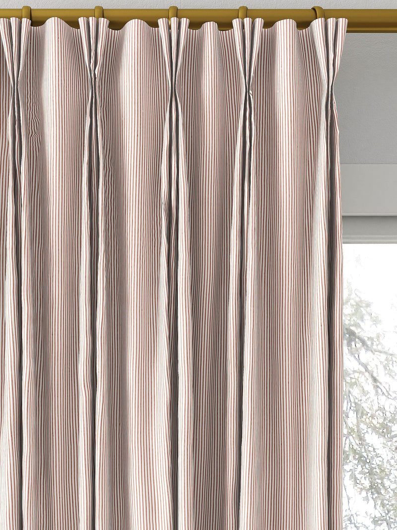 Clarke & Clarke Breton made to measure curtains blush stripe, UK version