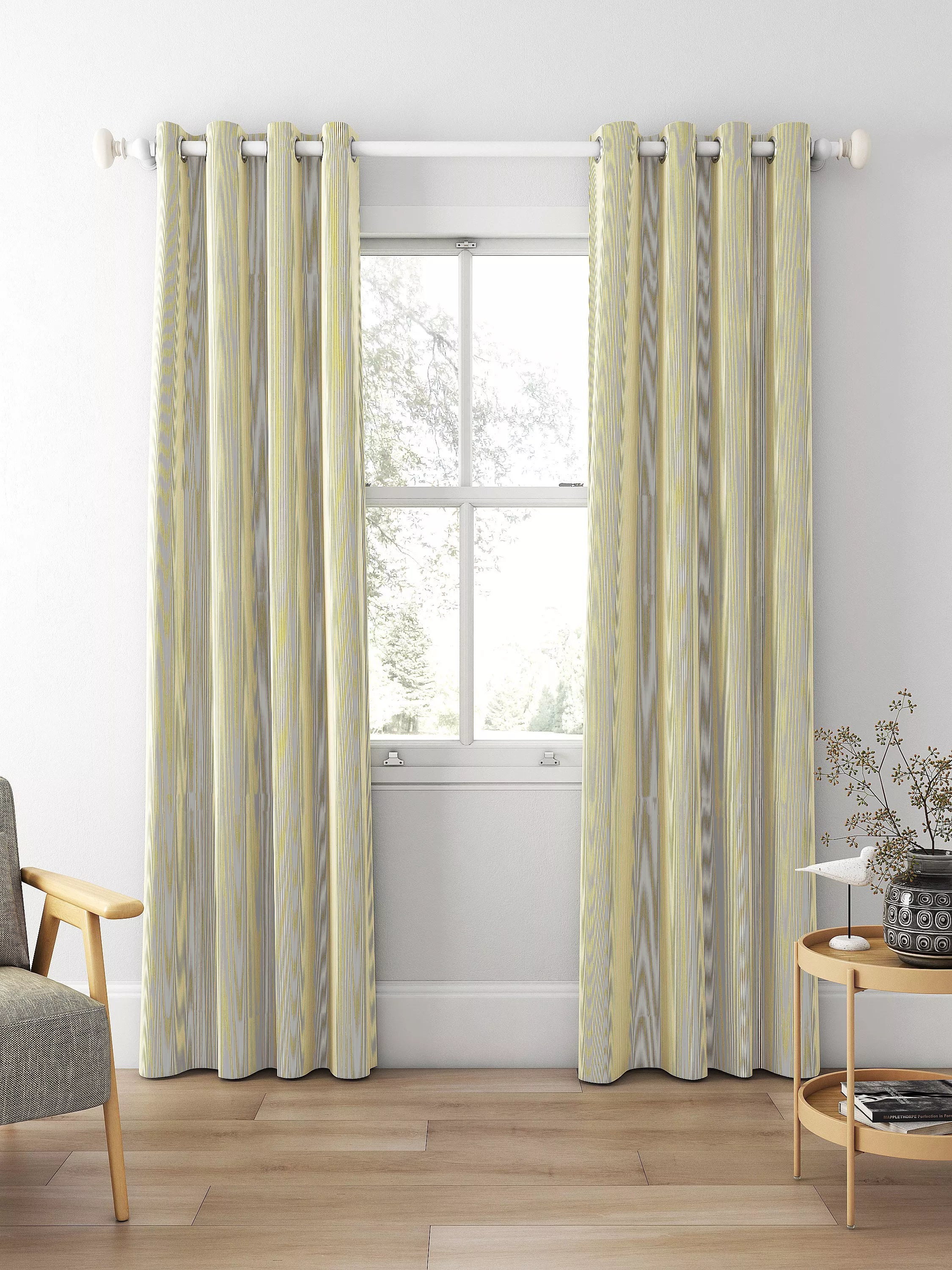 Clarke & Clarke Breton ochre fabric 140cm width, imported from the UK