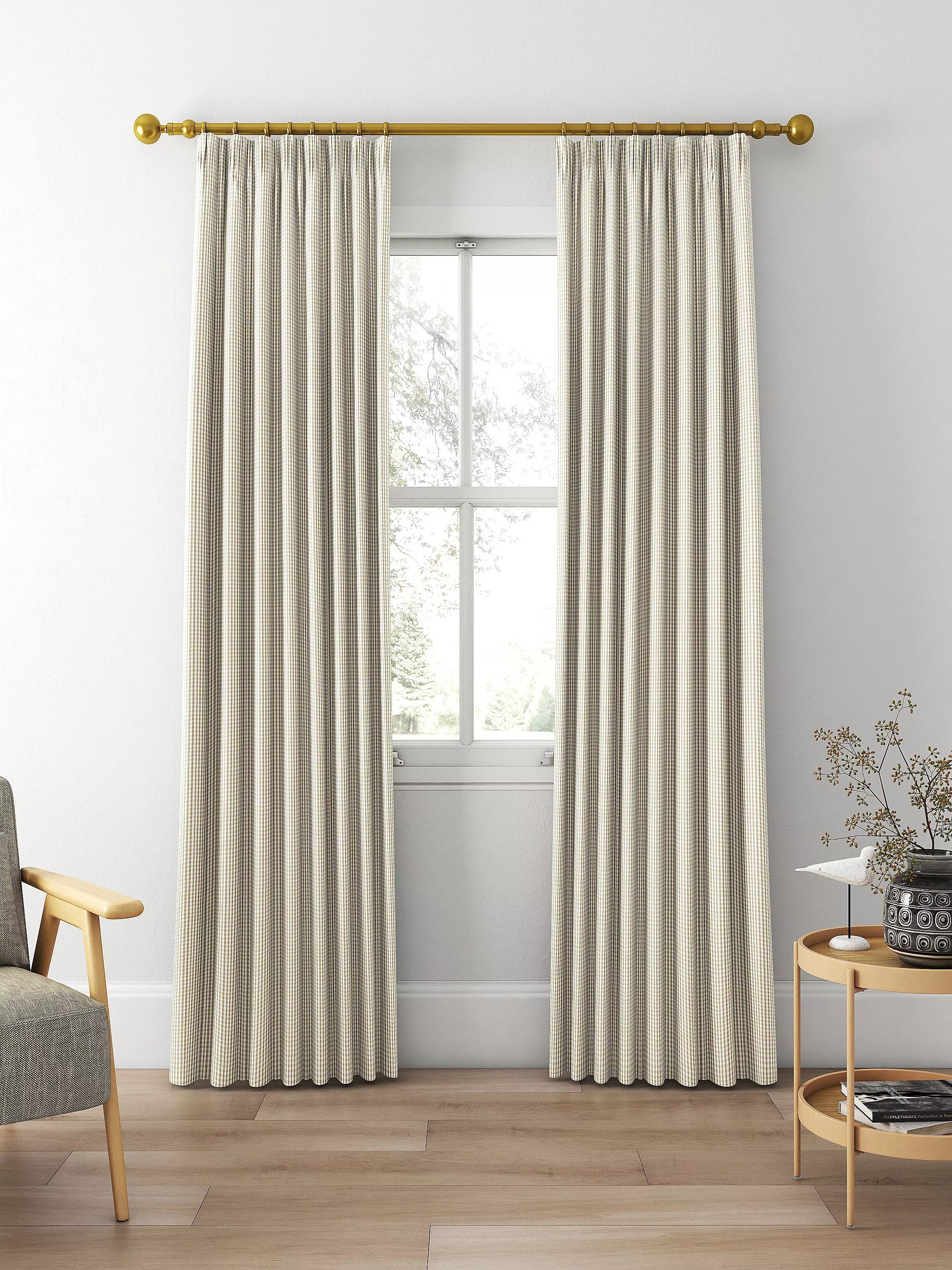 Clarke & Clarke made to measure curtains in Dove 140cm width, UK version