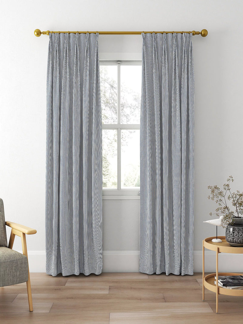 Clarke & Clarke navy curtain or roman blind made to measure, UK version