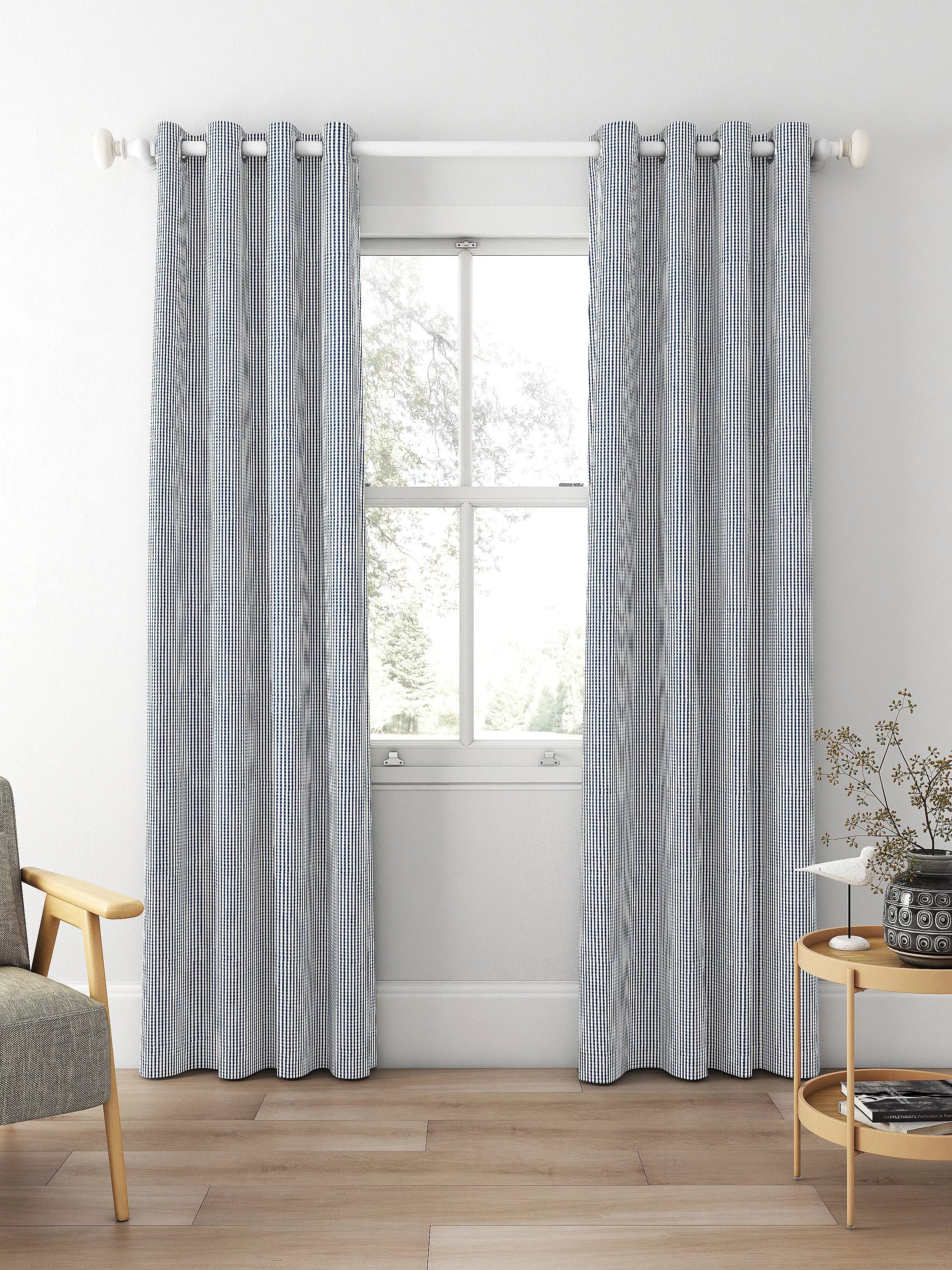 Clarke & Clarke navy curtain or roman blind made to measure, UK version