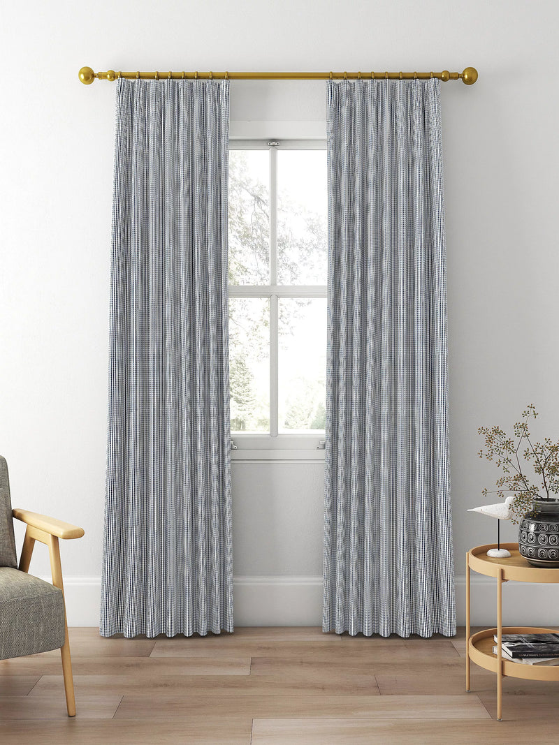 Clarke & Clarke navy curtain or roman blind made to measure, UK version