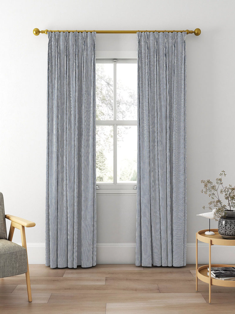 Clarke & Clarke navy curtain or roman blind made to measure, UK version