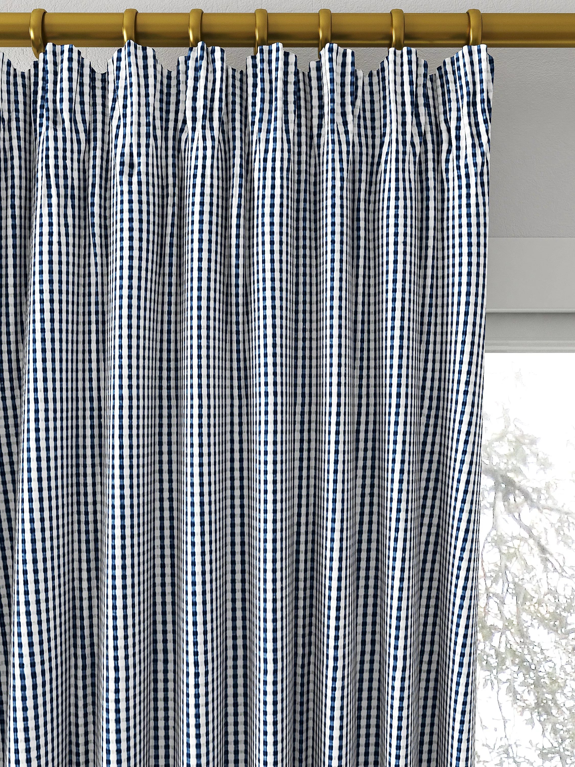 Clarke & Clarke navy curtain or roman blind made to measure, UK version