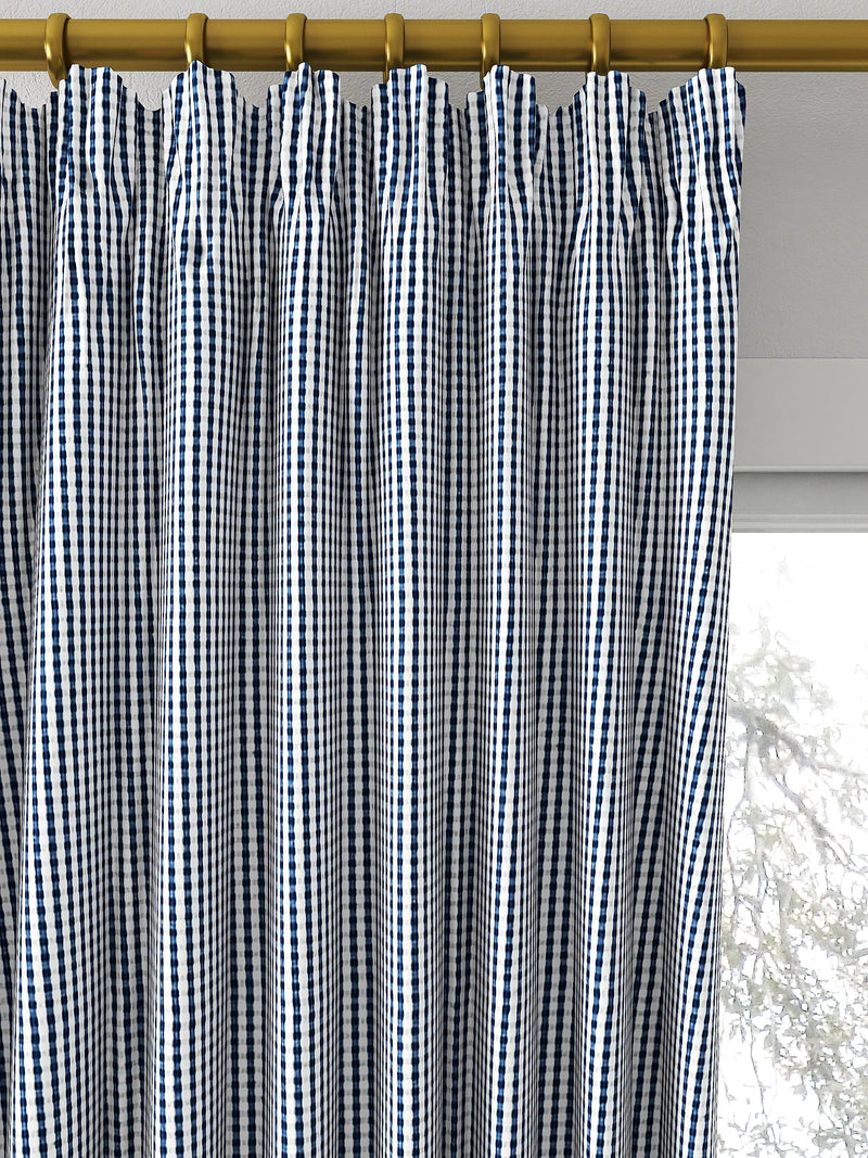 Clarke & Clarke navy curtain or roman blind made to measure, UK version