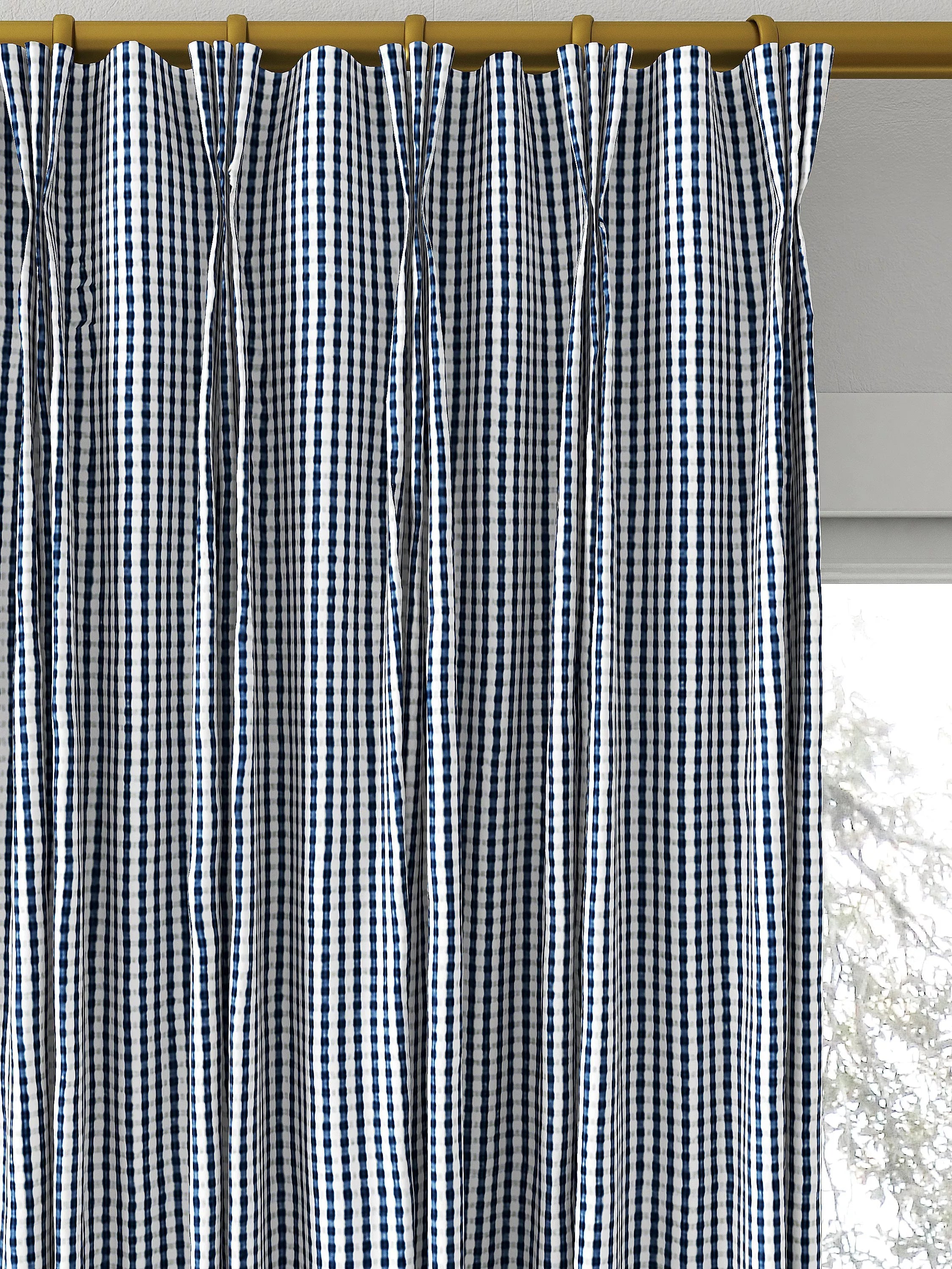 Clarke & Clarke navy curtain or roman blind made to measure, UK version
