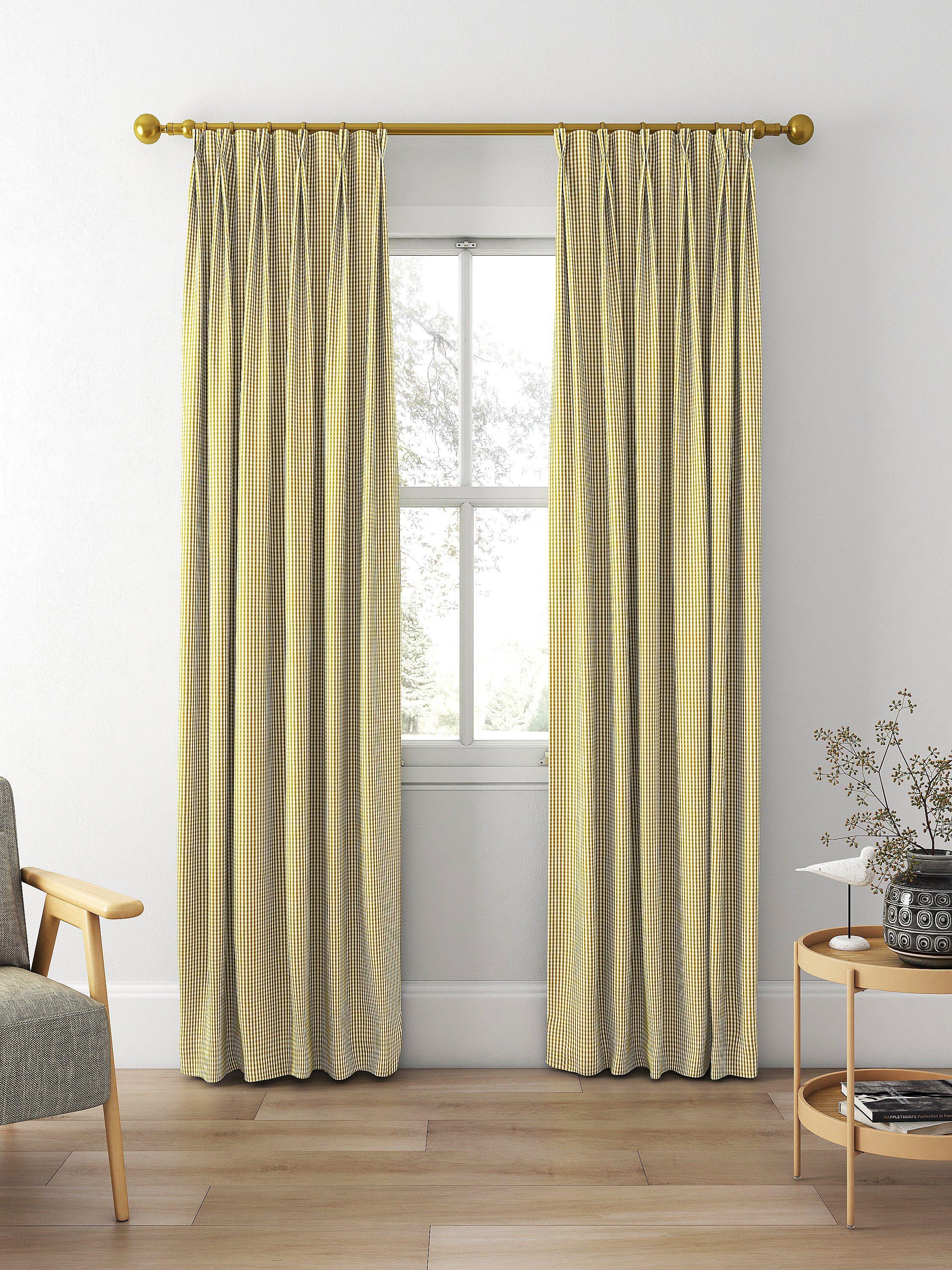 Clarke & Clarke Windsor curtains ochre, imported from the UK