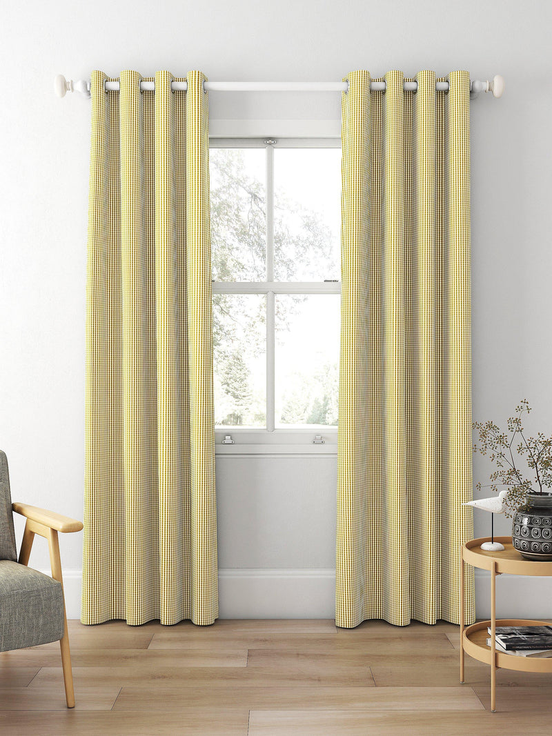 Clarke & Clarke Windsor curtains ochre, imported from the UK