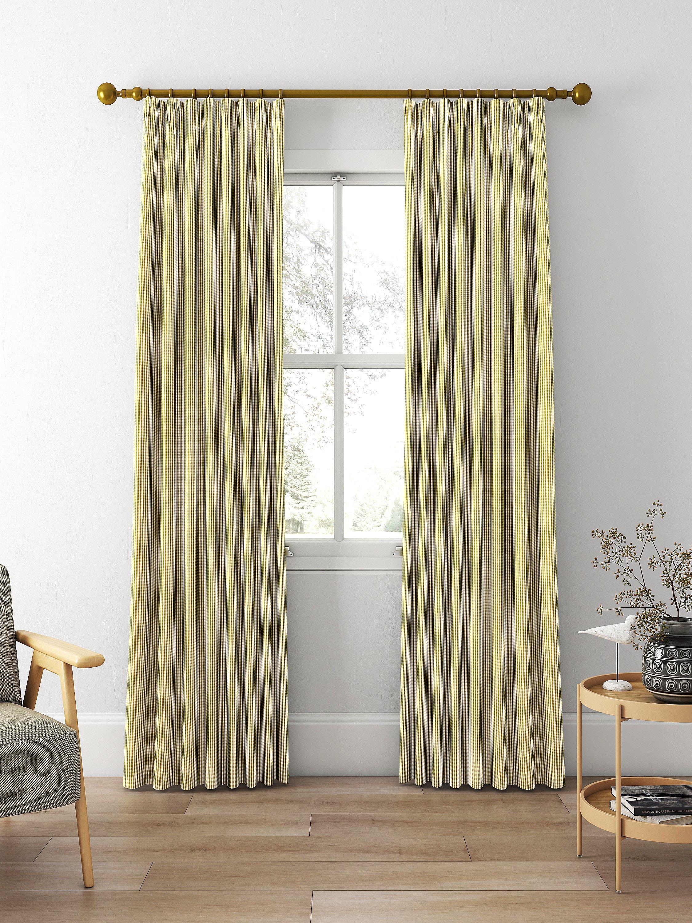 Clarke & Clarke Windsor curtains ochre, imported from the UK