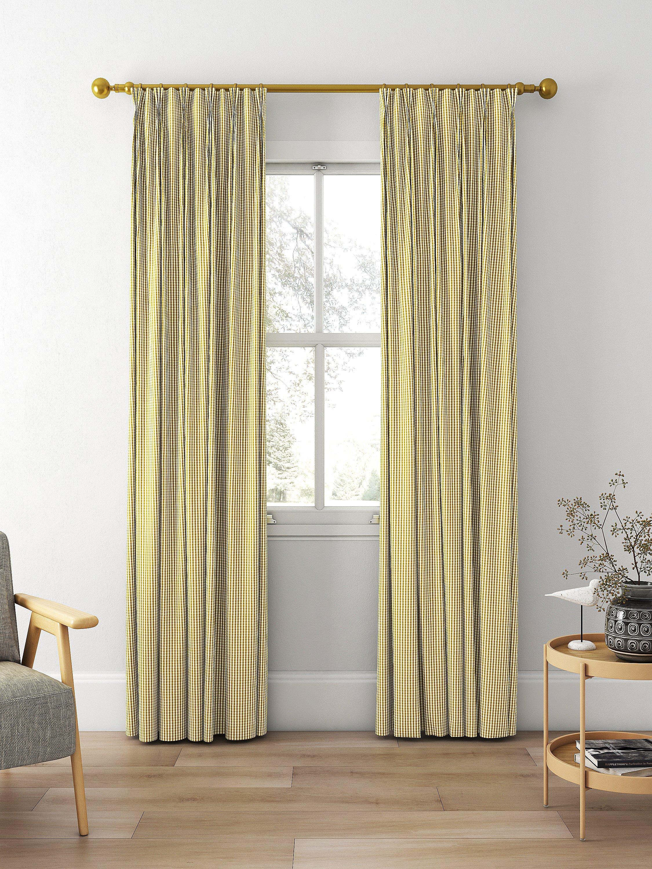 Clarke & Clarke Windsor curtains ochre, imported from the UK