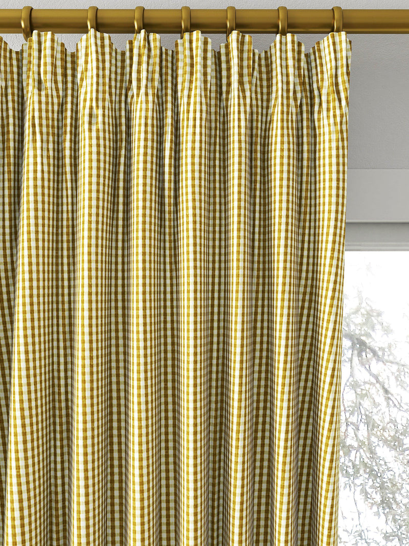Clarke & Clarke Windsor curtains ochre, imported from the UK