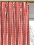 Clarke & Clarke Windsor curtain fabric Rouge check pattern, imported from the UK
