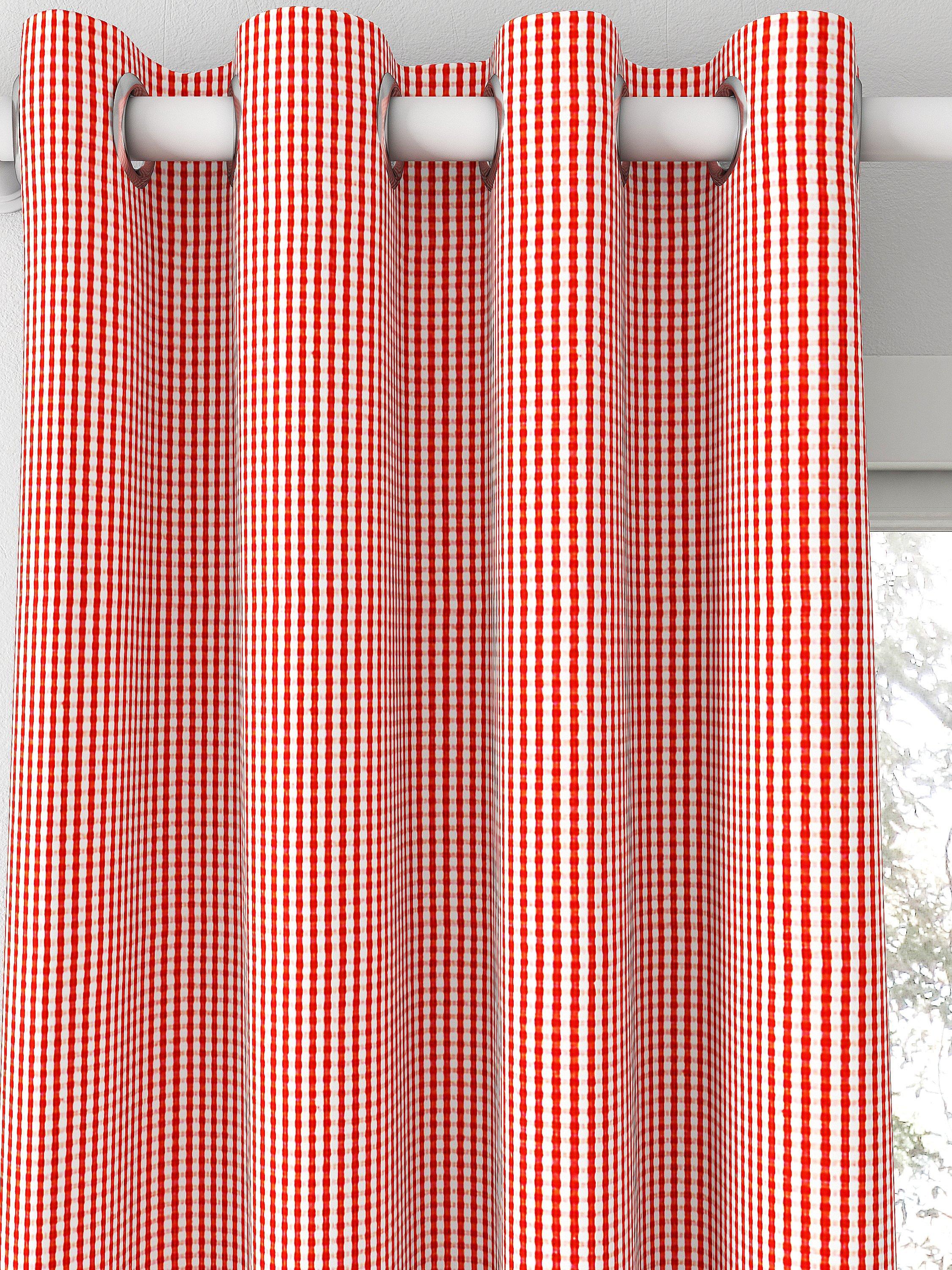 Clarke & Clarke Windsor curtain fabric Rouge check pattern, imported from the UK