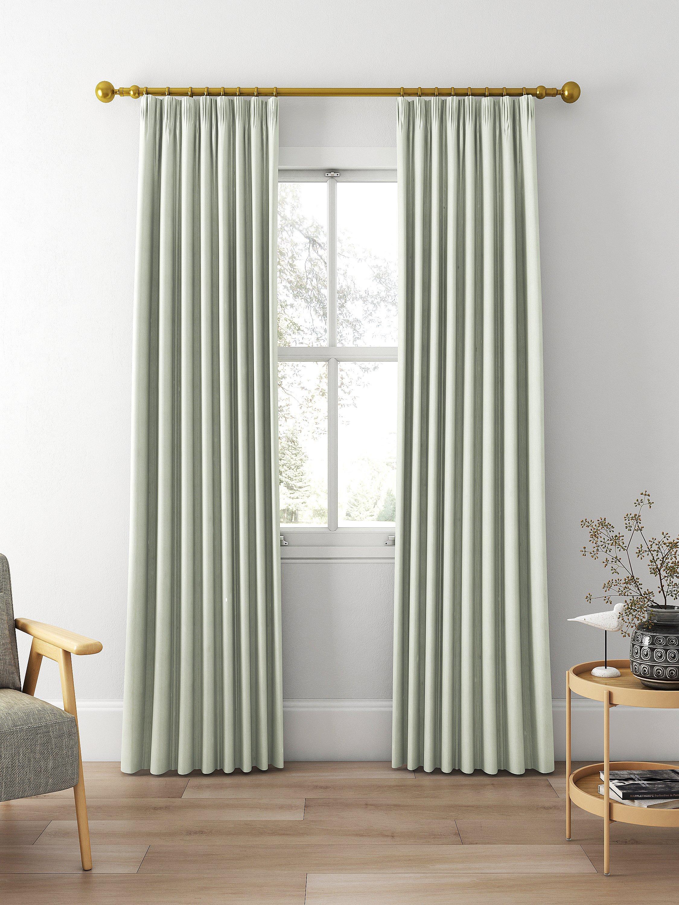 Clarke & Clarke Spencer sage curtain, imported from the UK