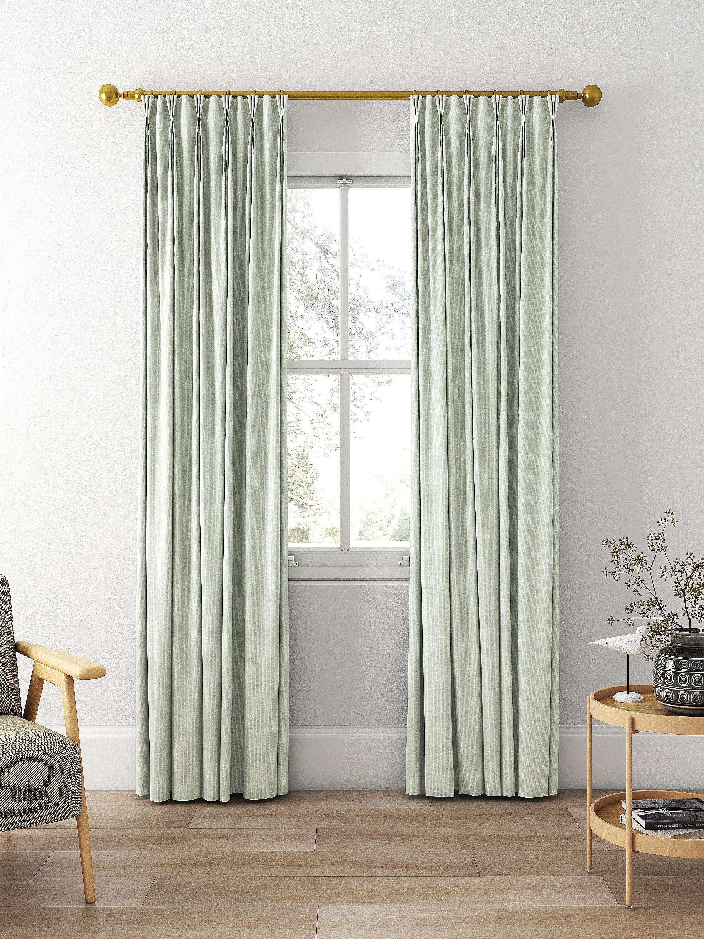 Clarke & Clarke Spencer sage curtain, imported from the UK