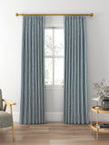 Clarke & Clarke Belgravia curtains denim/linen stripe, UK version