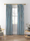 Clarke & Clarke Belgravia curtains denim/linen stripe, UK version