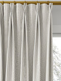 Clarke & Clarke Edison made to measure curtains charcoal natural stripe fabric, UK version