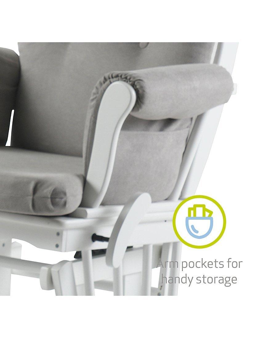 Kub Kielder gliding nursing chair with footstool, UK version
