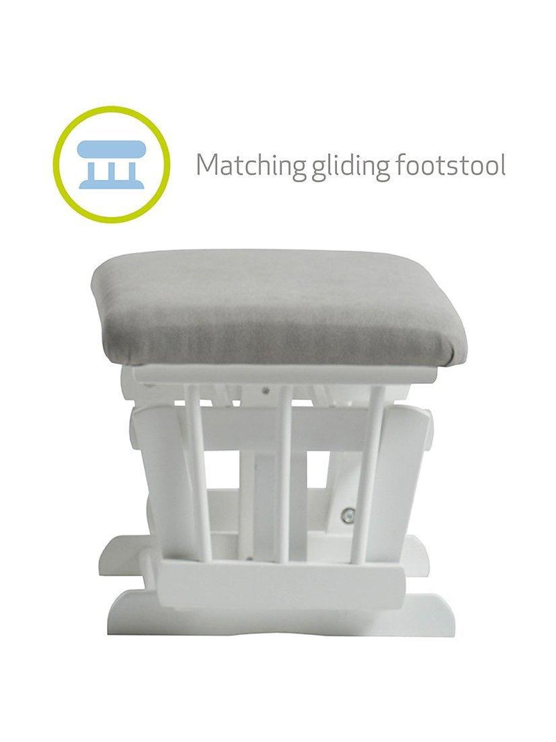 Kub Kielder gliding nursing chair with footstool, UK version