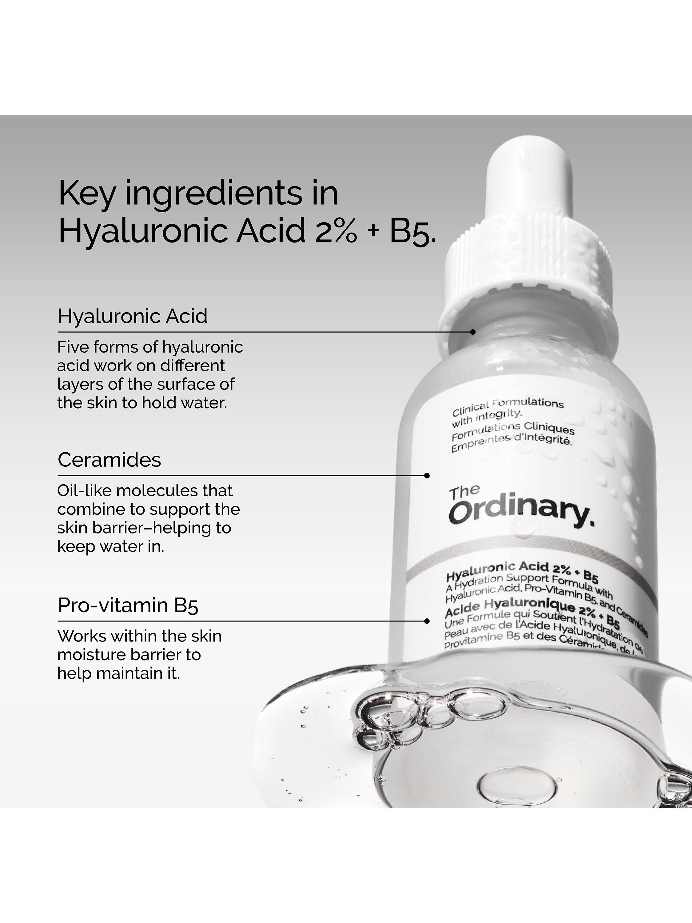 The Ordinary skincare set with Hyaluronic Acid and Niacinamide 60ml (British brand)