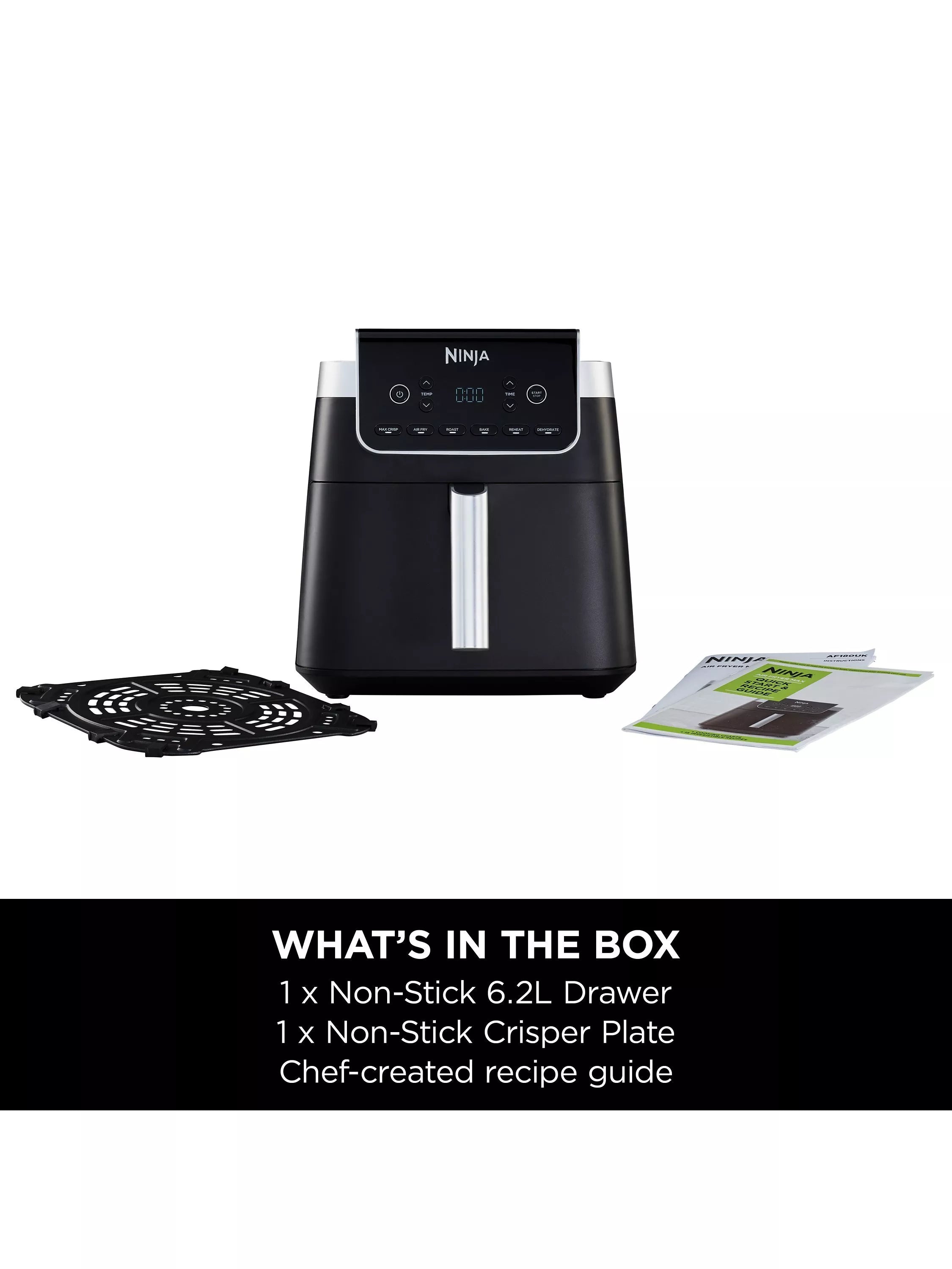 Ninja AF180 Max Pro Air Fryer 6.2L Black, imported from the UK