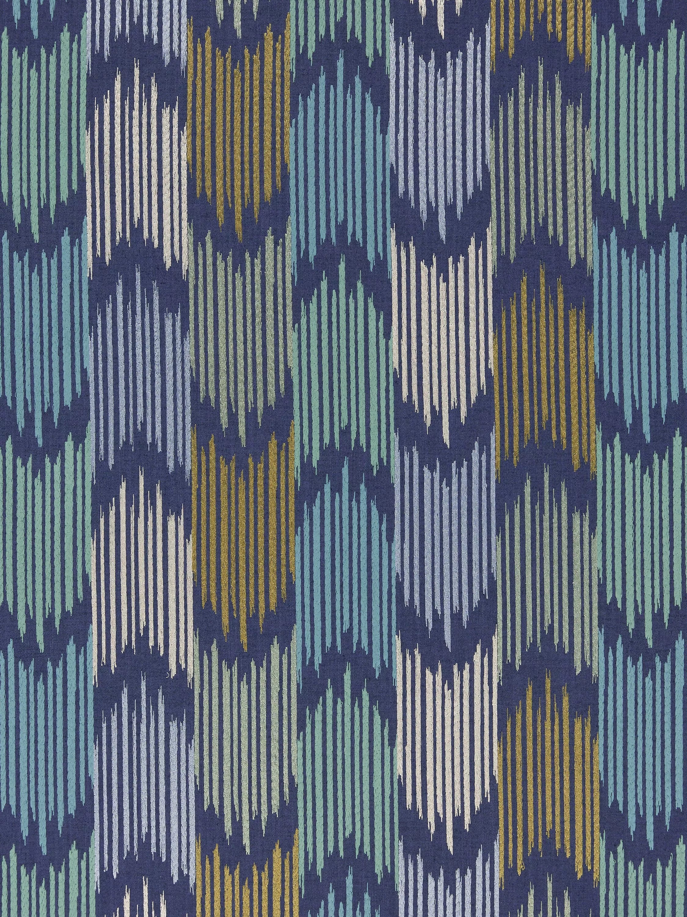 John Lewis Valle Ikat Furnishing Fabric, Dark Night Sky