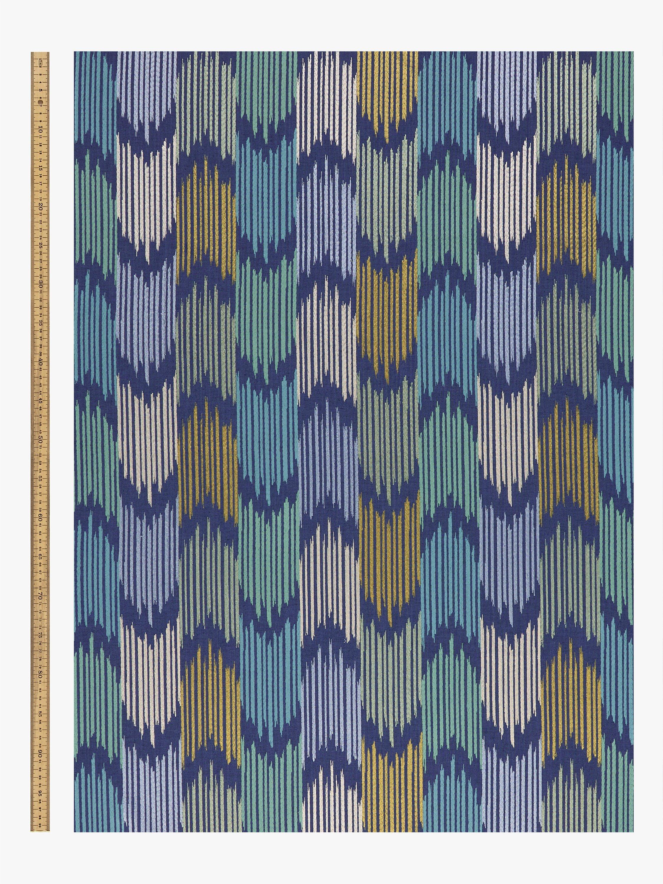 John Lewis Valle Ikat furnishing fabric geometric pattern, UK version
