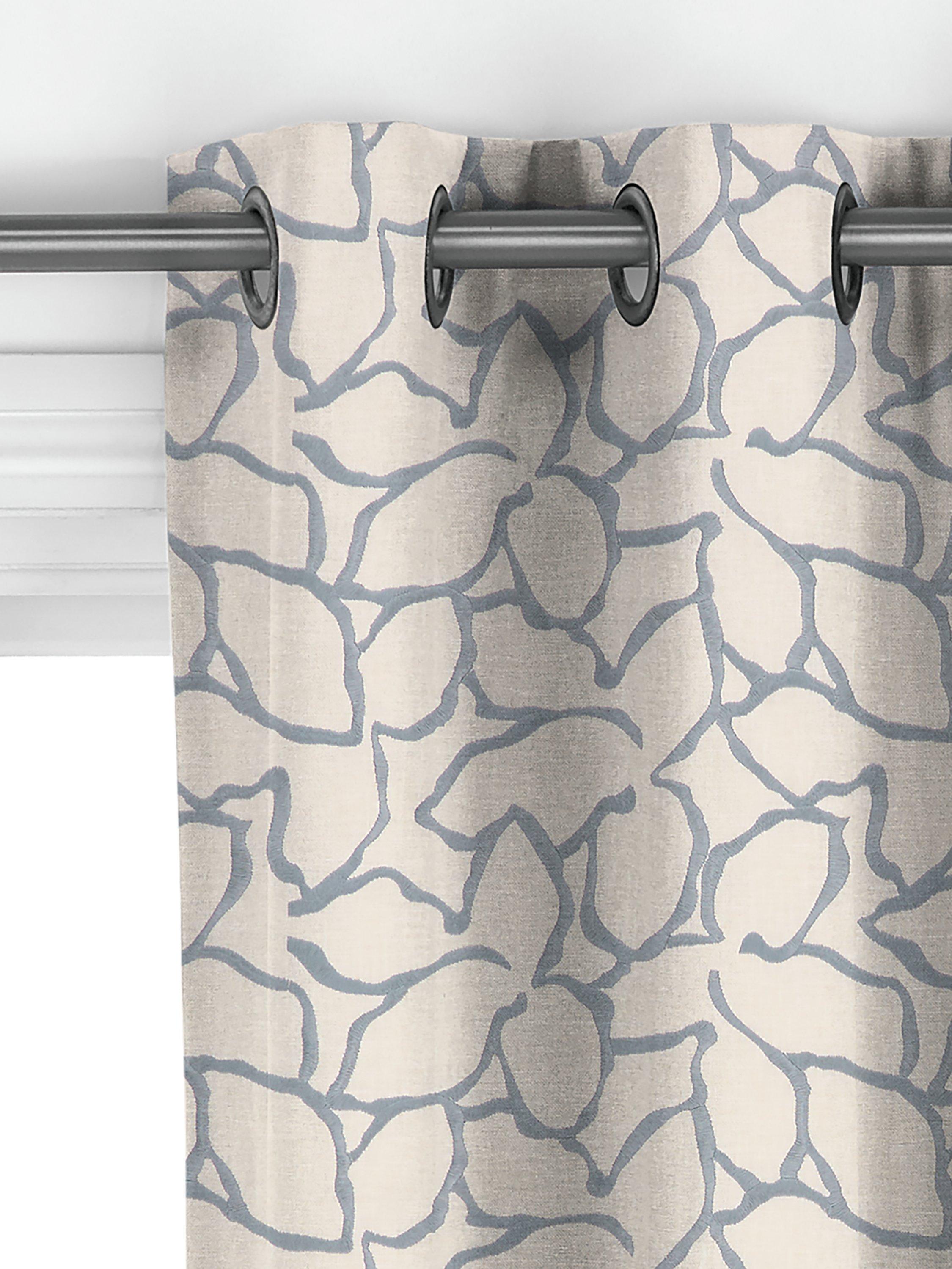 John Lewis Calathea embroidered curtain slate, imported from the UK