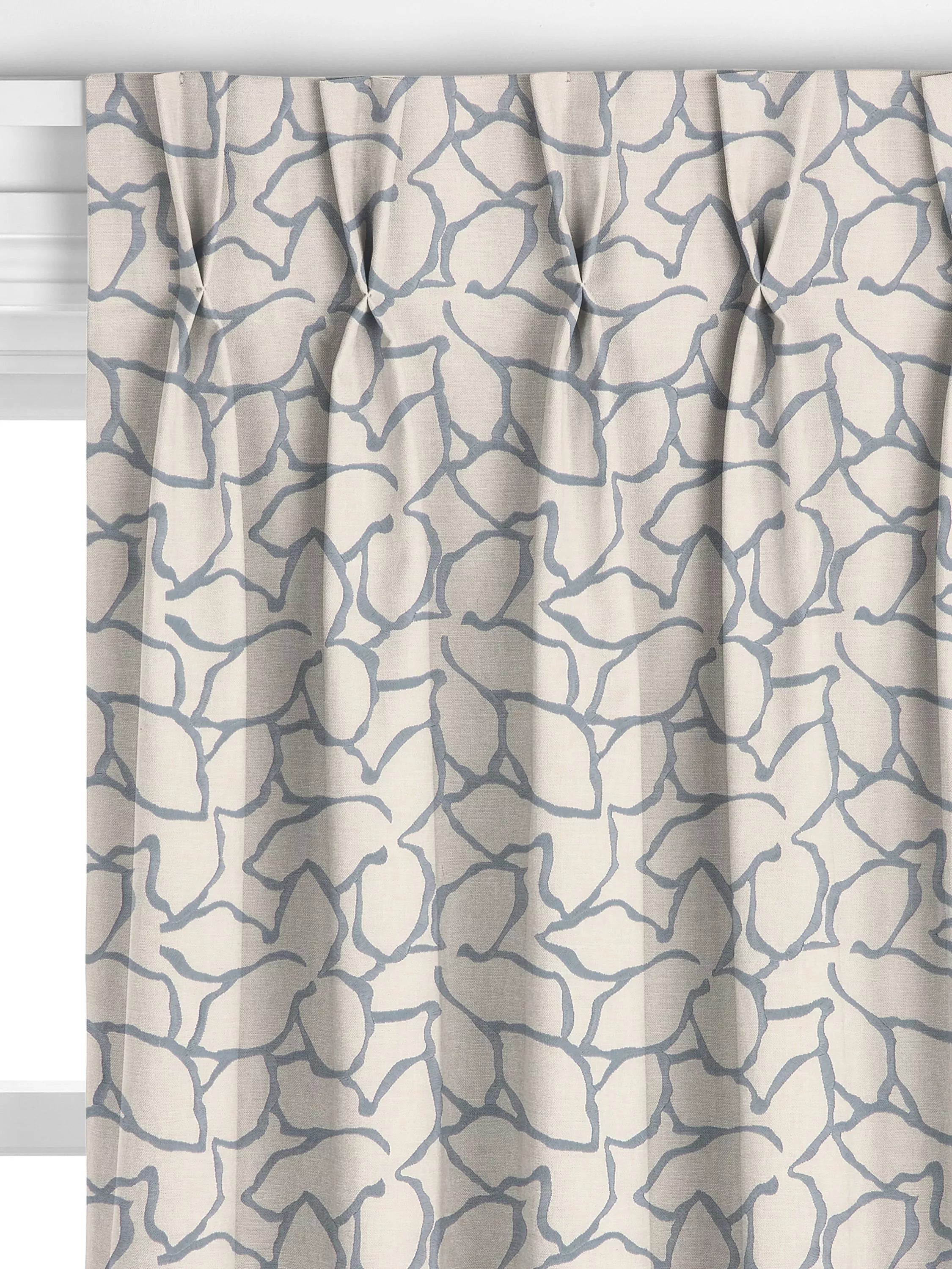 John Lewis Calathea embroidered curtain slate, imported from the UK