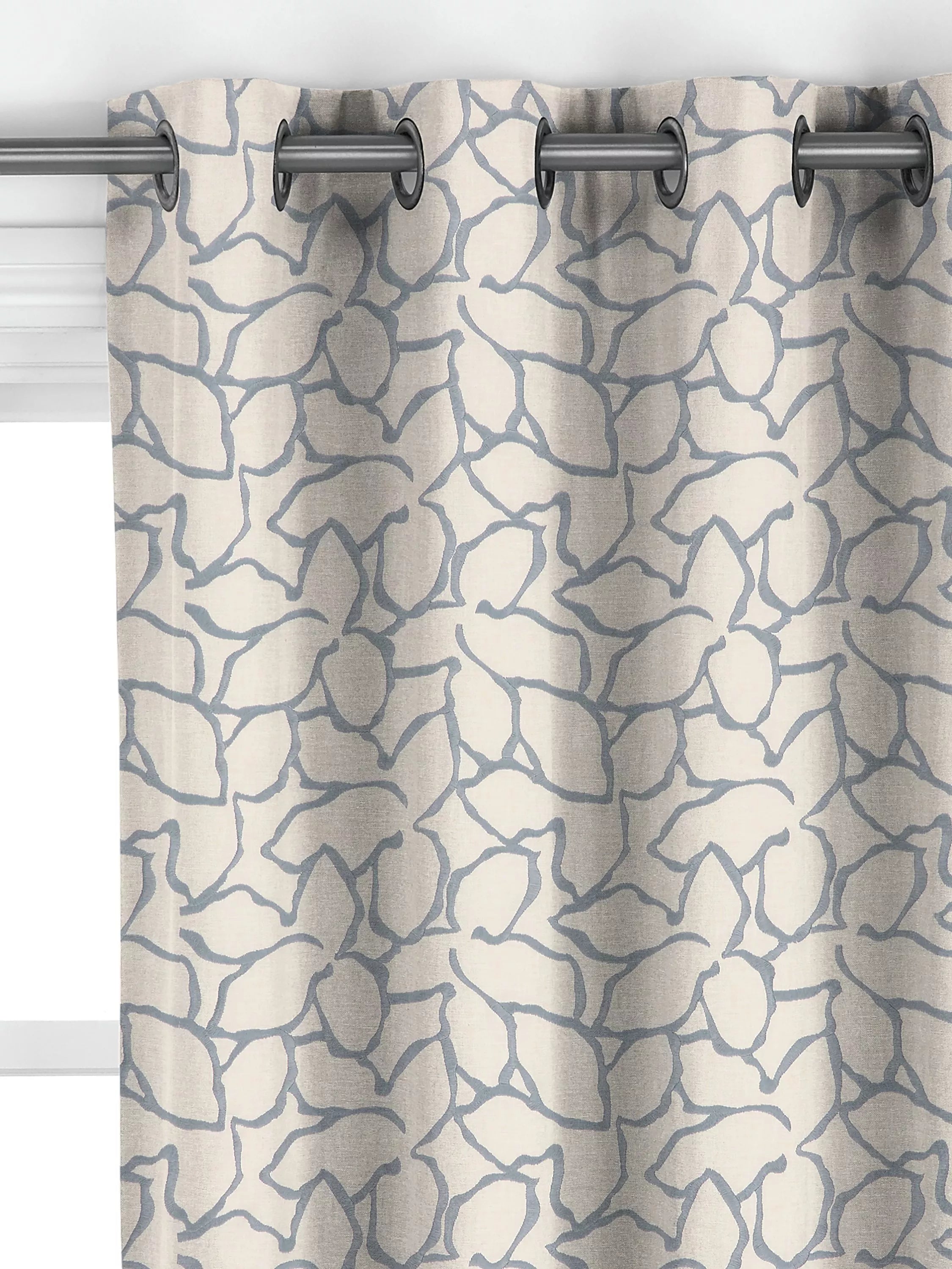 John Lewis Calathea embroidered curtain slate, imported from the UK