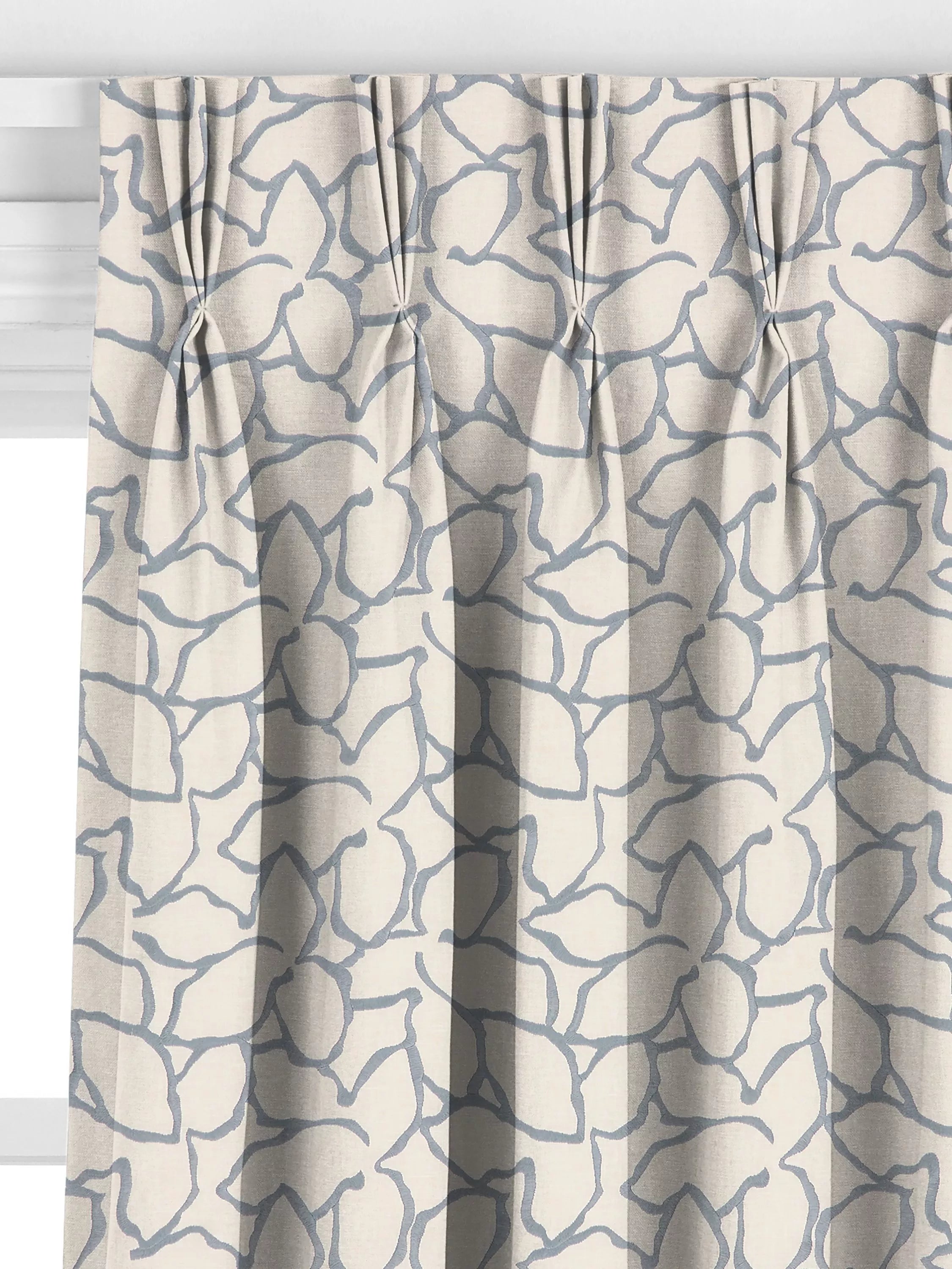 John Lewis Calathea embroidered curtain slate, imported from the UK
