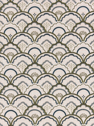 John Lewis John Lewis Astra Embroidery Made to Measure Curtains or Roman Blind in Dark Olive- Buy online at McGrocer