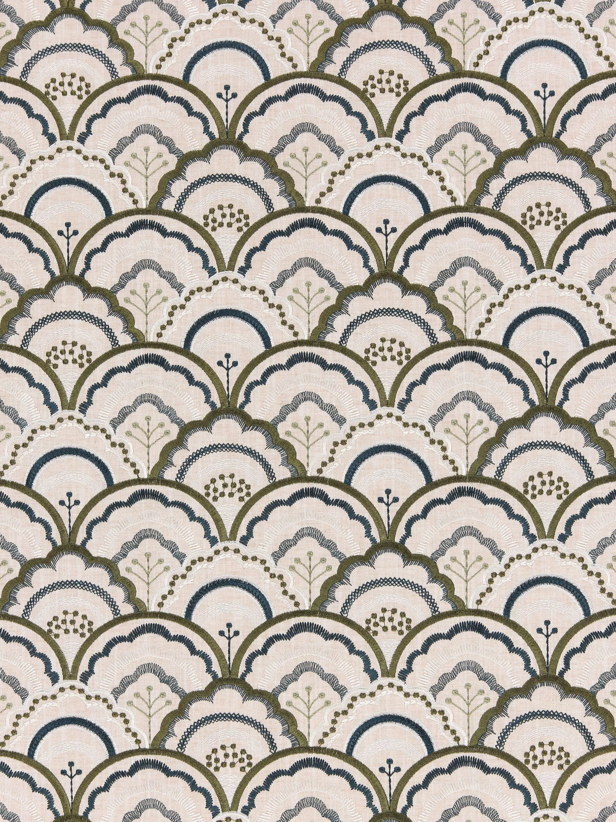 John Lewis Astra embroidery curtains dark olive made to measure - British product