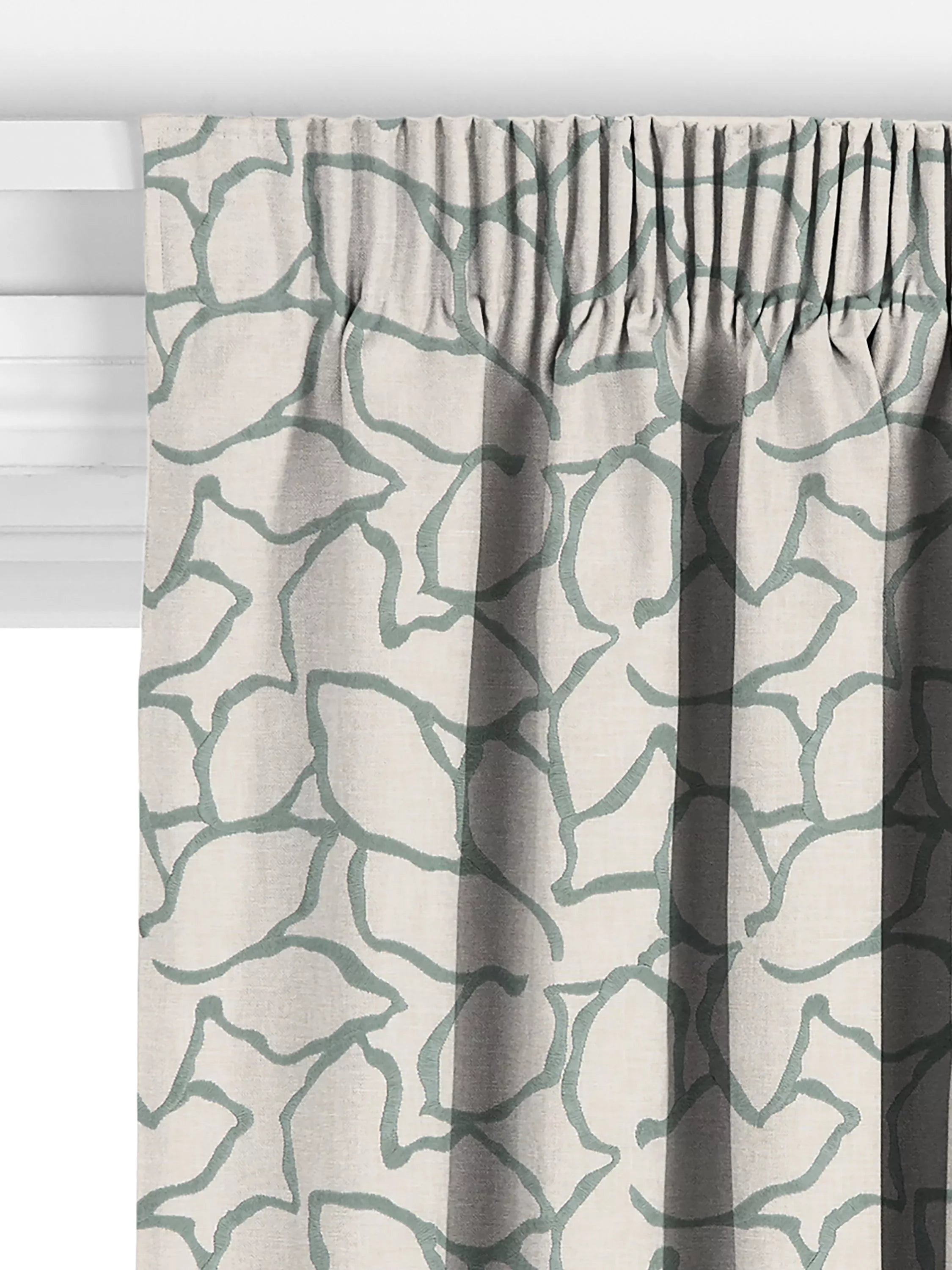 John Lewis Calathea made to measure curtains Myrtle Green, UK version