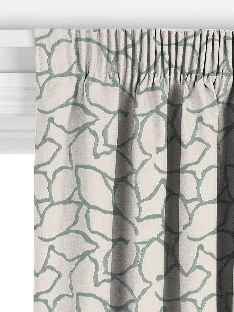 John Lewis Calathea made to measure curtains Myrtle Green, UK version